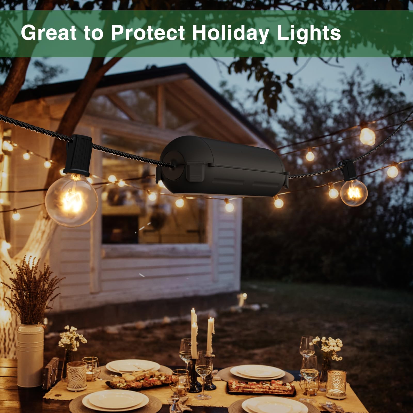 Flemoon [3 Pack] Outdoor Extension Cord Safety Cover With Waterproof Seal, Weatherproof Electrical Connection Box To Protect Out