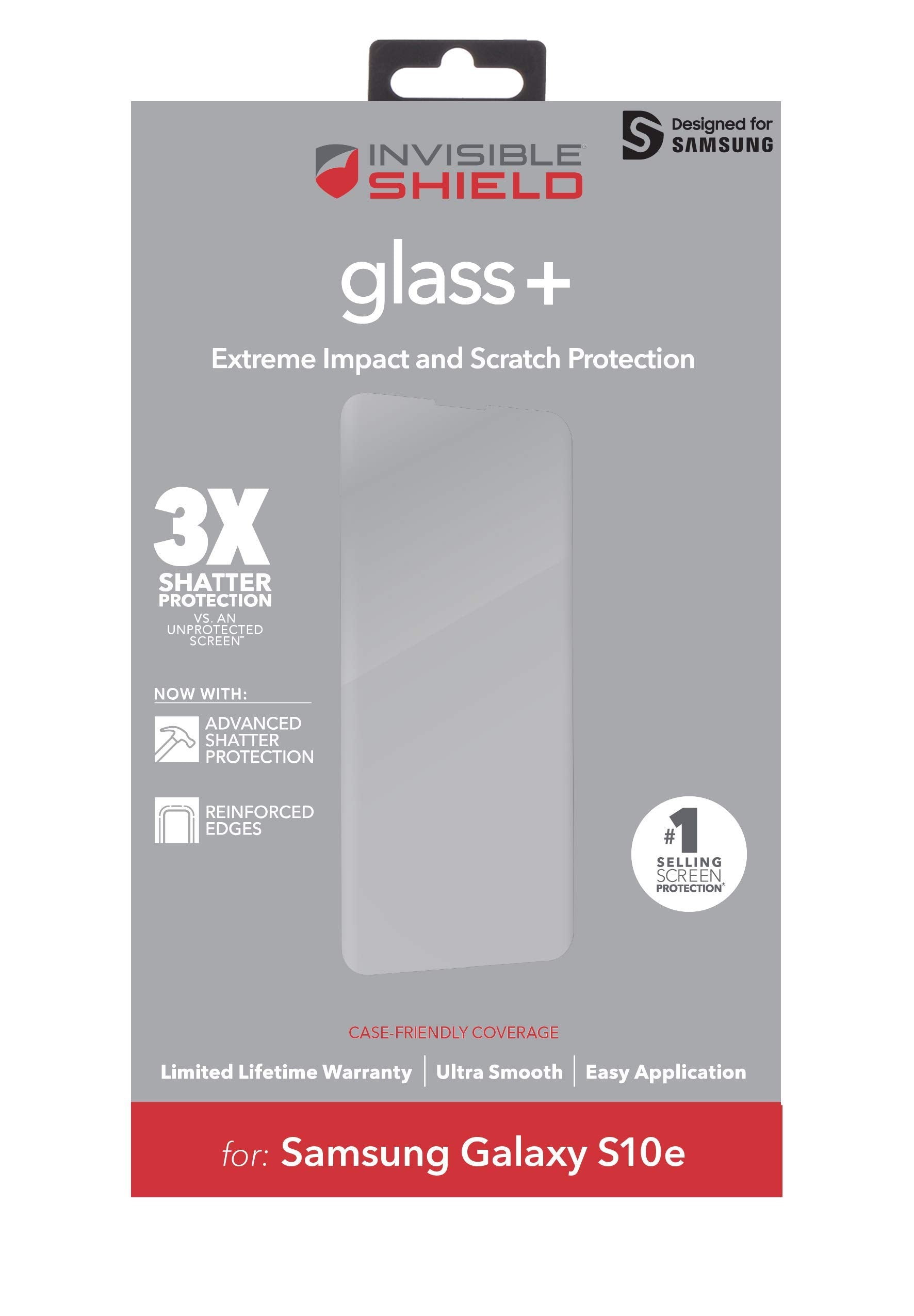Zagg Invisibleshield Glass+ Screen Protector - Made For Samsung Galaxy S10E - Extreme Impact & Scratch Protection - Easy To Appl