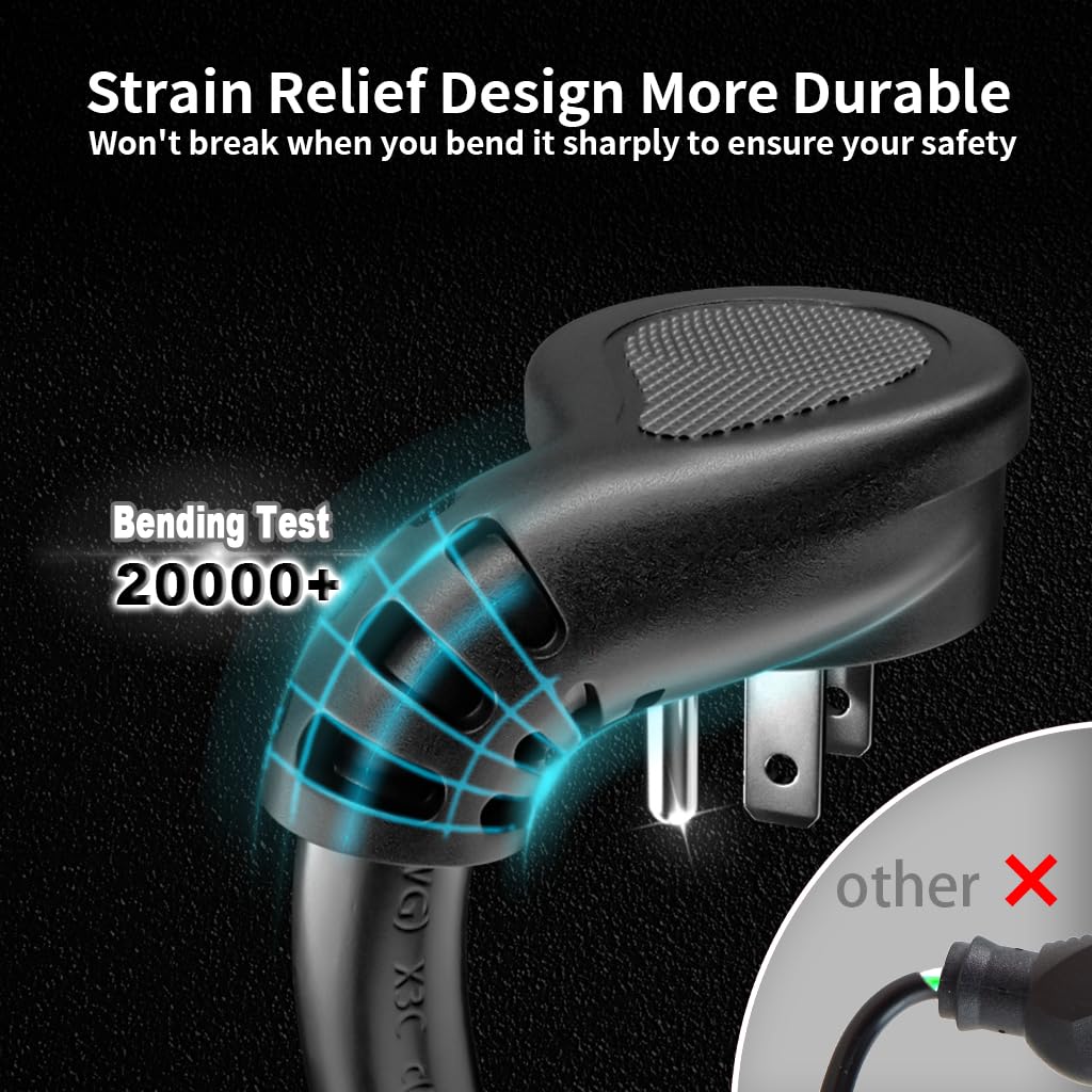 Huanchain 14 Gauge 6 Feet (3 Pack) Flat Plug Extension Cord Black Indoor Outdoor, Heavy Duty 3 Prong Grounded Low Profile Extens