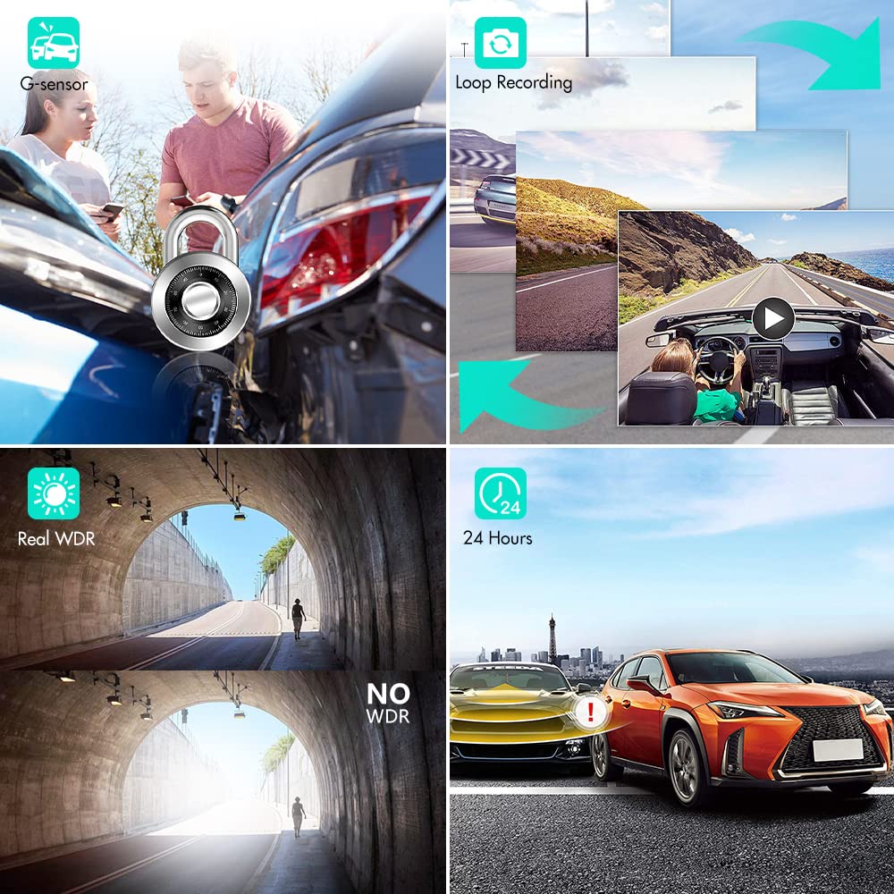 Dash Cam For Cars 1080P Fhd Dash Camera,Car Front Camera For Android Radio, G Sensor, Wdr, Parking Monitor, Loop Recording, Moti