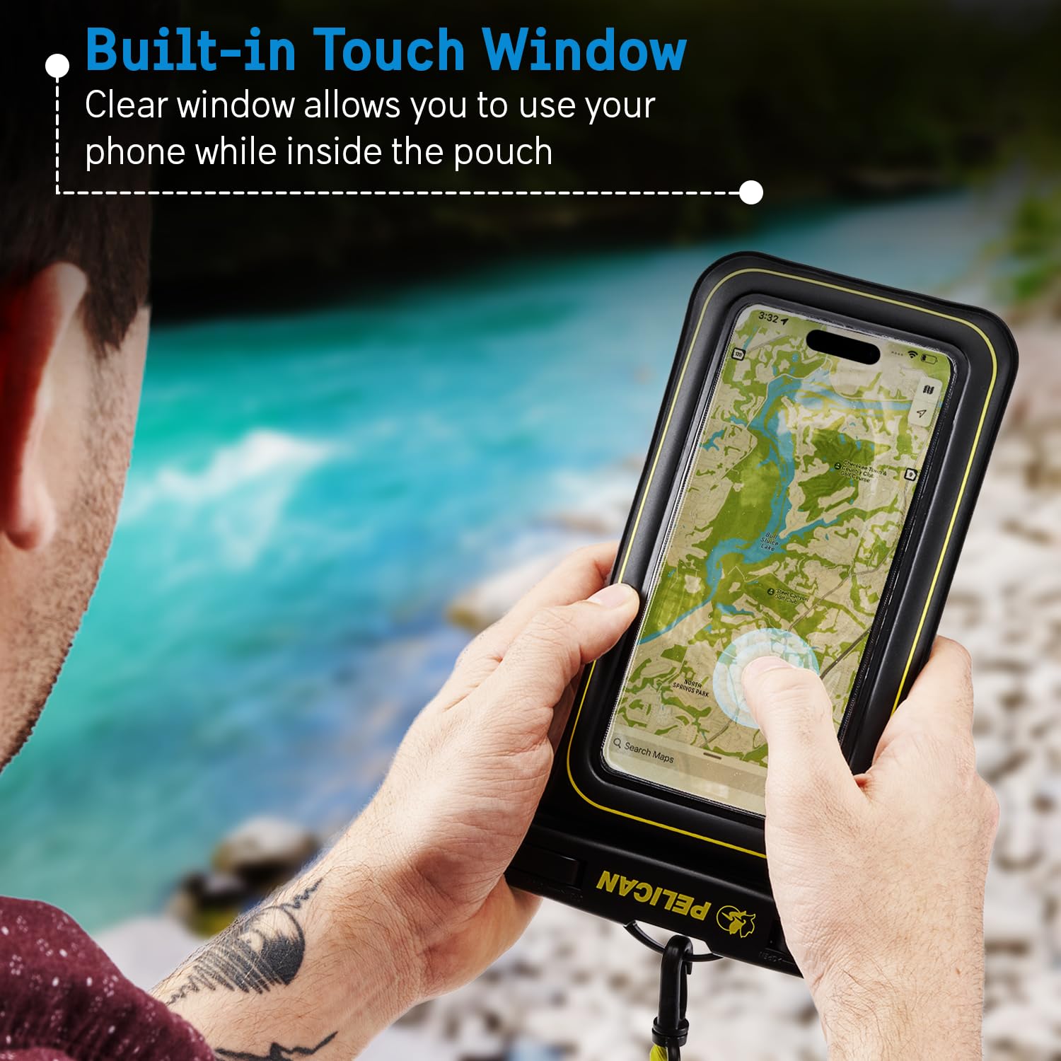 Pelican Marine   Ip68 Waterproof Phone Pouch (4 Pack Regular Size)   Floating Phone Case For Iphone 16 Pro Max/Iphone 15 Pro Max