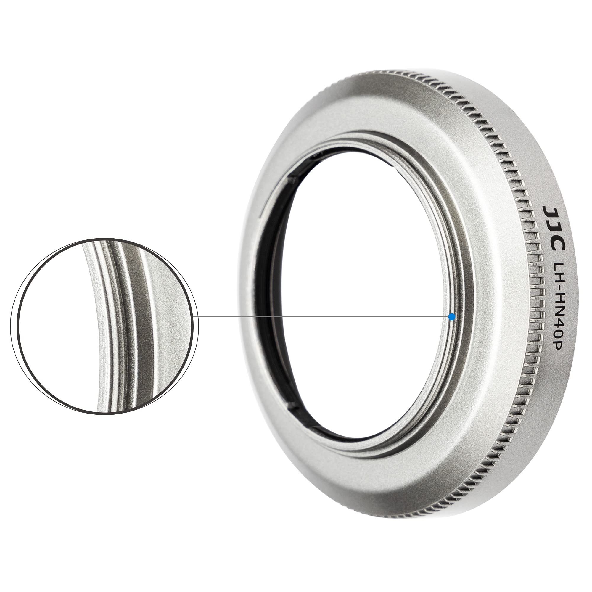 Silver Screw In Lens Hood Shade For Nikon Z Dx 16 50Mm F/3.5 6.3 Vr Lens On Nikon Z Fc Zfc Z50 Replaces Nikon Hn 40 Lens Hood Al