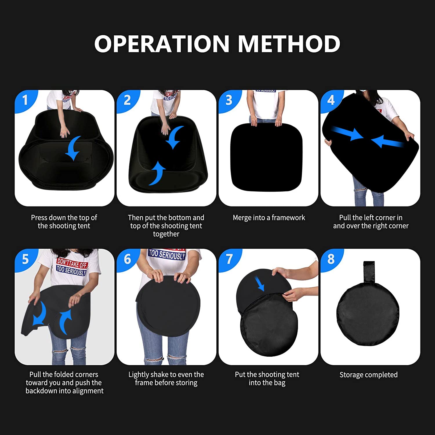 Ltringys Photo Studio Light Box 24''X24'' With Led Lights, Collapsible Photography Photo Background Shooting Tents With 4 Photo