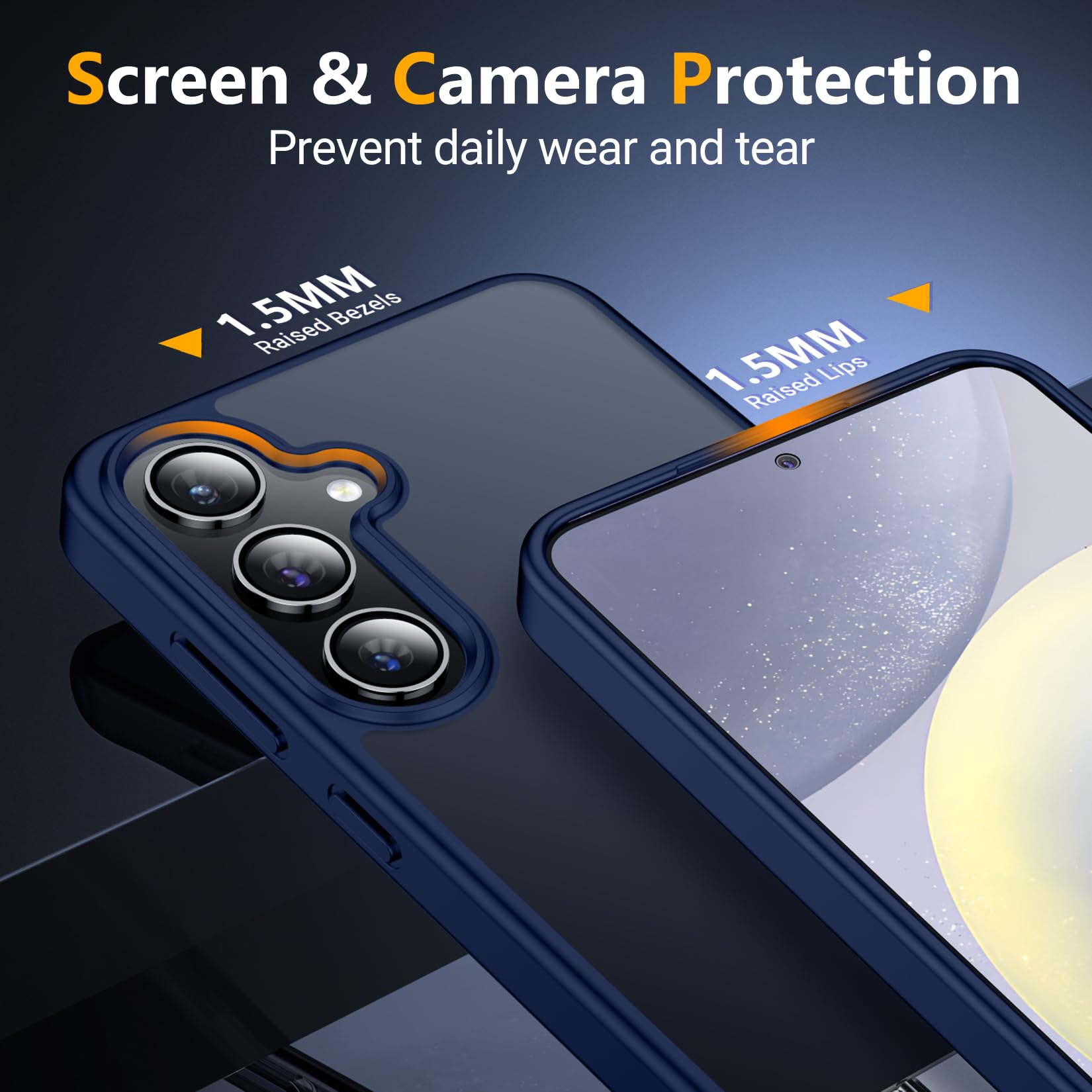 Spidercase Magnetic For Samsung Galaxy S24 Case,Built In Invisible Kickstand With 2Pcs Tempered Glass Screen Protectors Shockpro