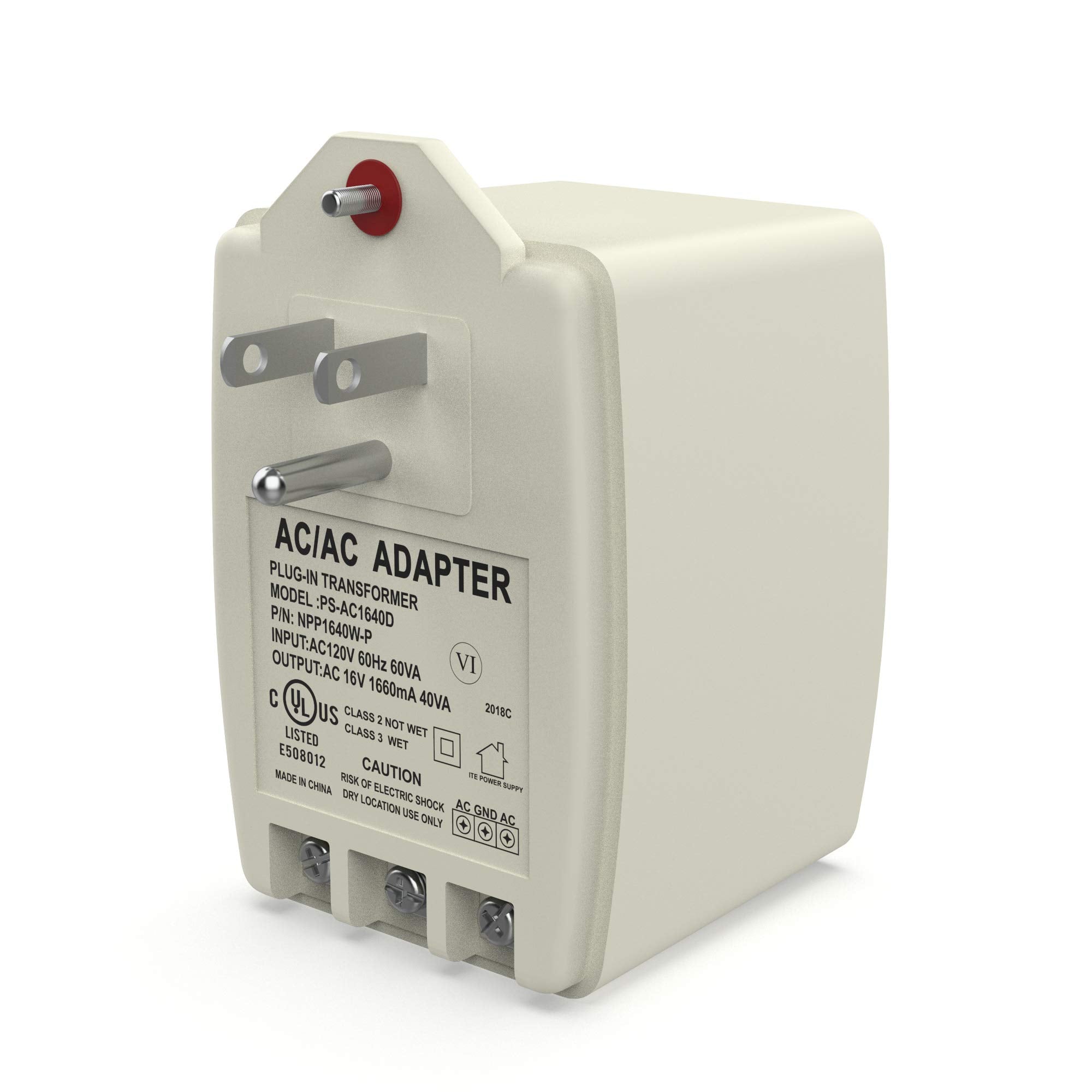 Neptune Transformer Compatible With Honeywell, Ademco, Elk, Mg Electronics, Ge Security, Bosch, Basler & Pittway (16.5Vac 40Va (