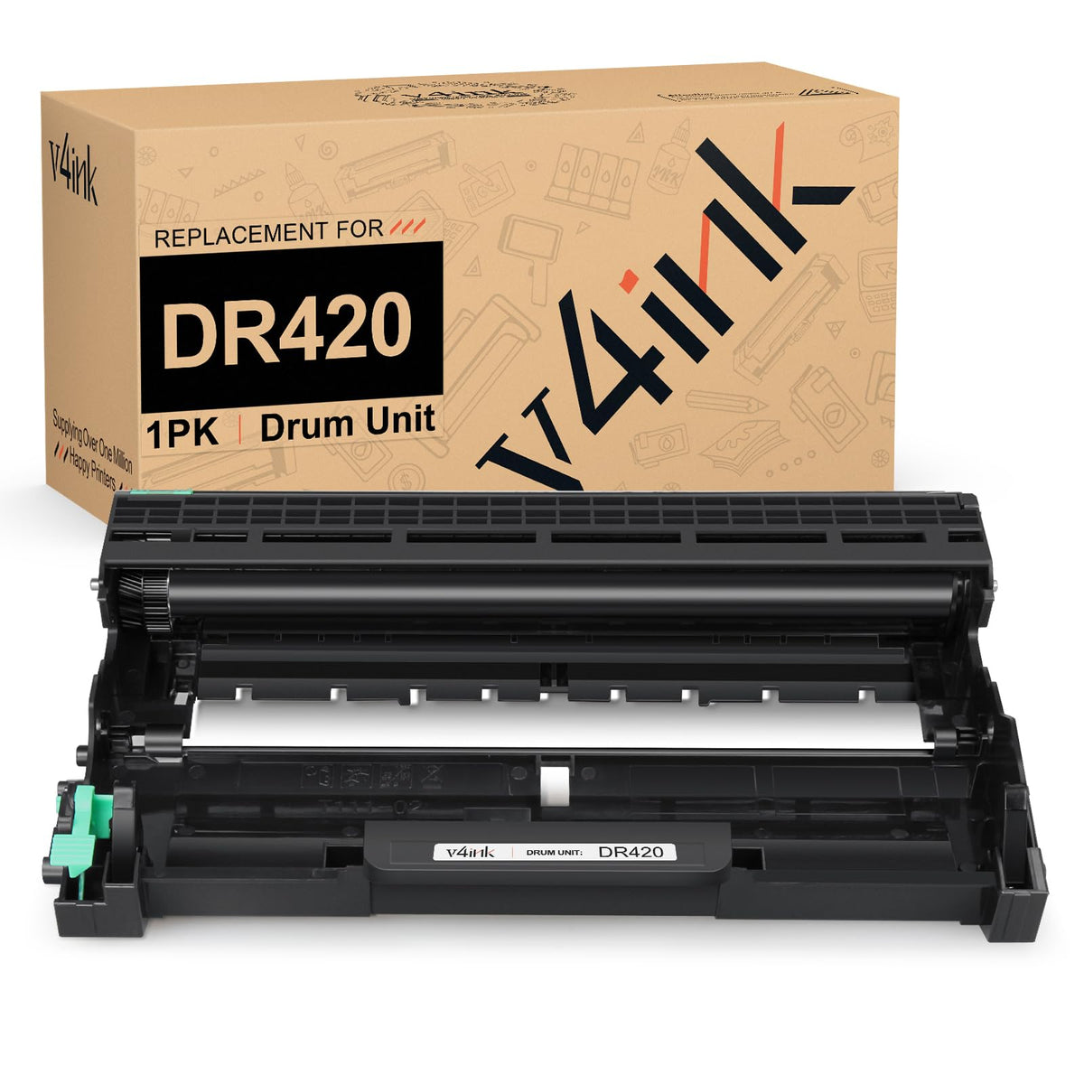 V4Ink Compatible Drum Unit Replacement For Brother Dr420 To Use For Hl 2240 Hl 2240D Hl 2270Dw Hl 2280Dw Mfc 7360N Mfc 7460Dn Mf