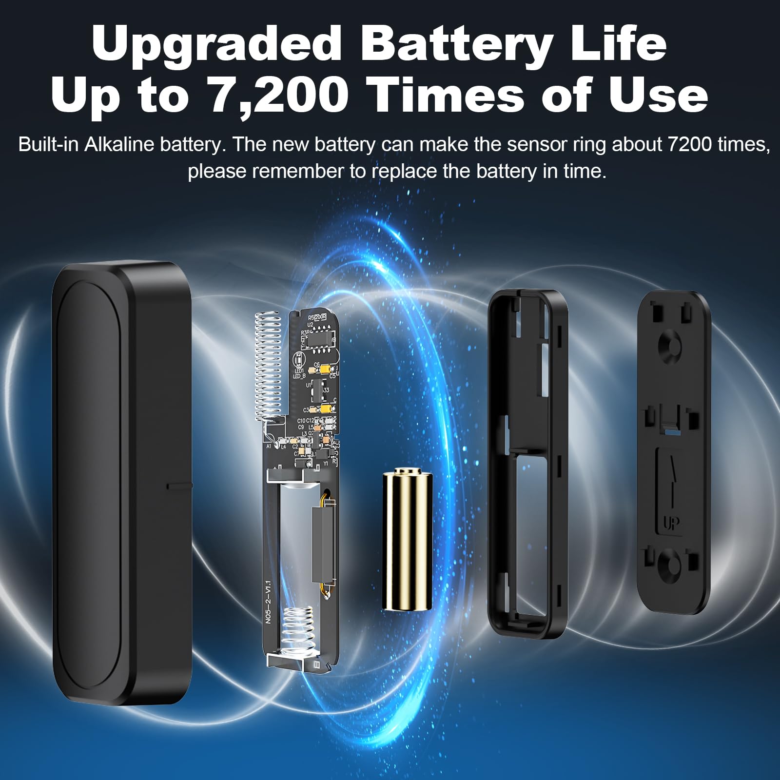 Door Chime Bistee Wireless Door Alarm Contact Sensor Door Open Bell 600 Ft Range With 58 Chimes 5 Volume Levels Led Indicator Fo