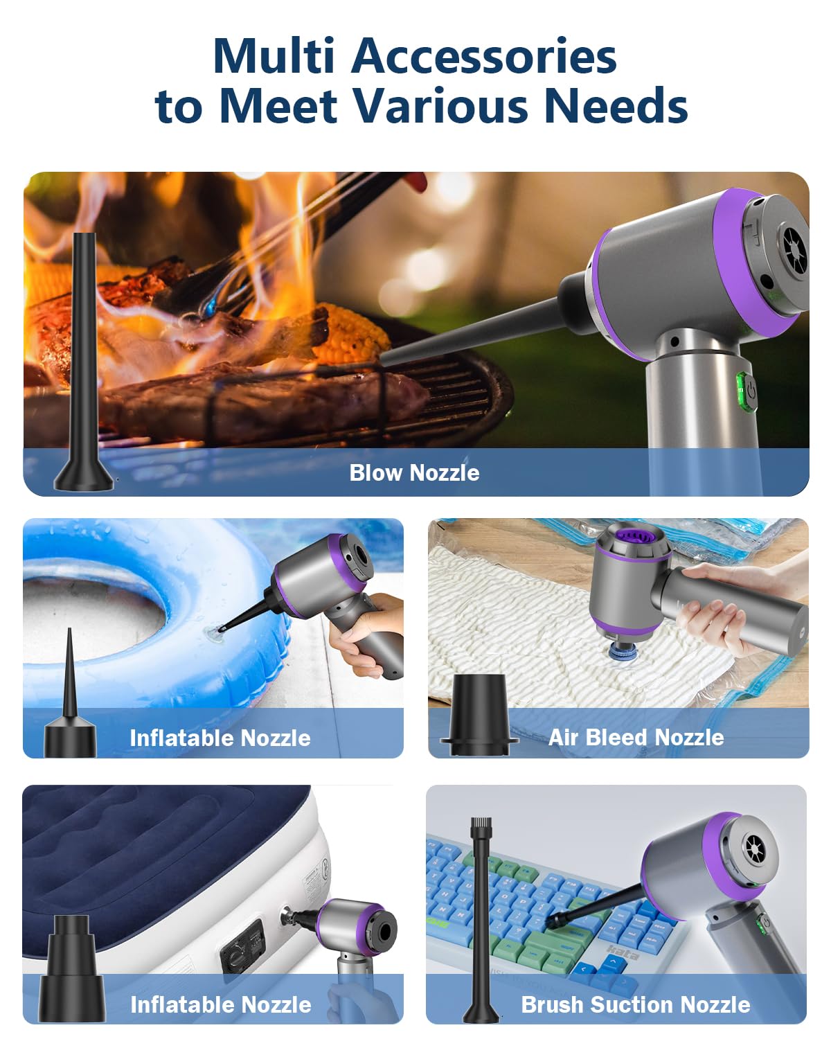 Car Vacuum Cleaner,Handheld Vacuum,Mini Vacuum Cordless,Cordless Vacuum Cleaner For Car,4 In 1 20000Pa High Power Portable Recha