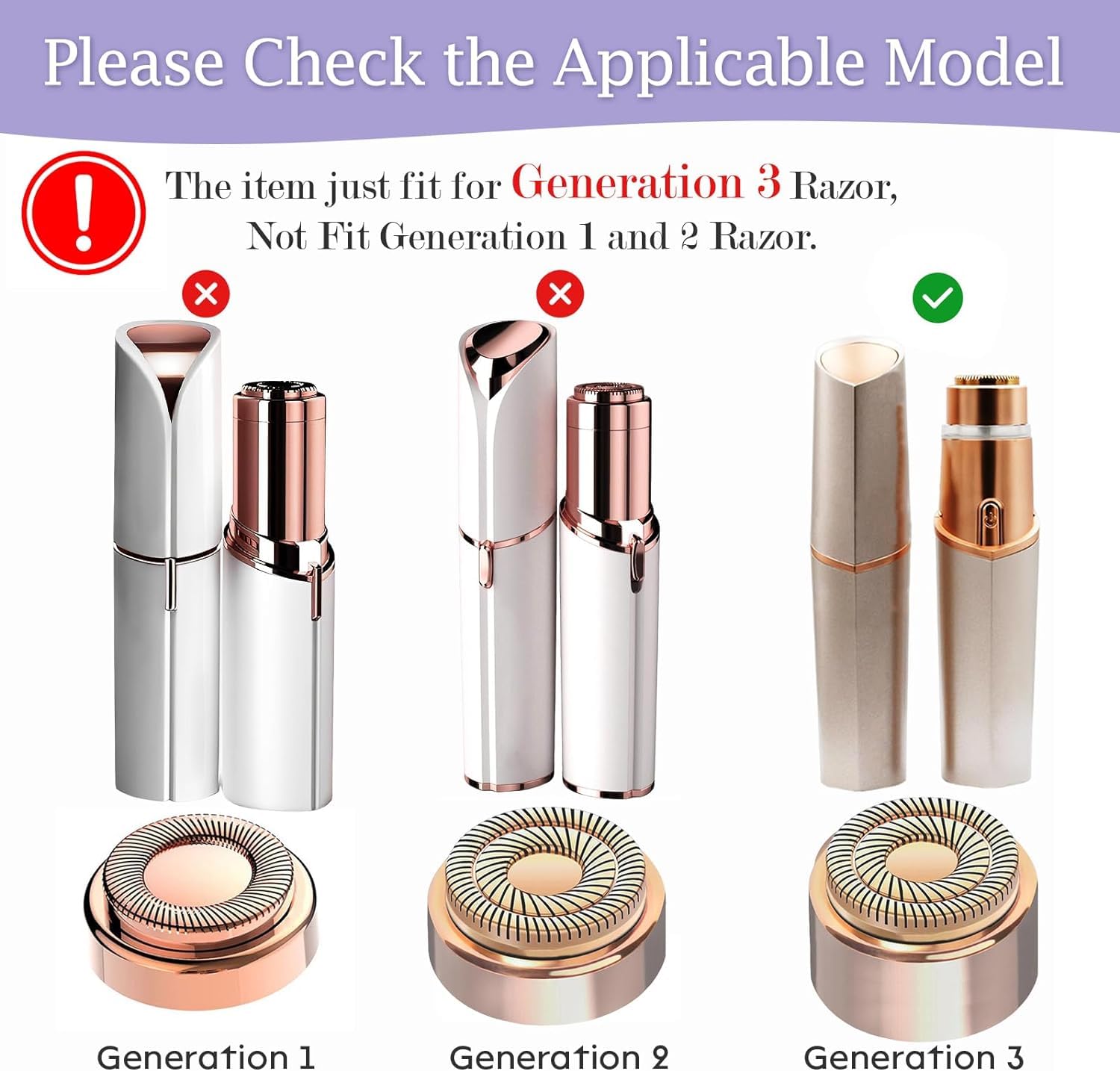 Replacement Heads For Flawless Replacement Heads,Generation 3 Replacement Heads Compatible With New Finishing Touch Flawless Fac