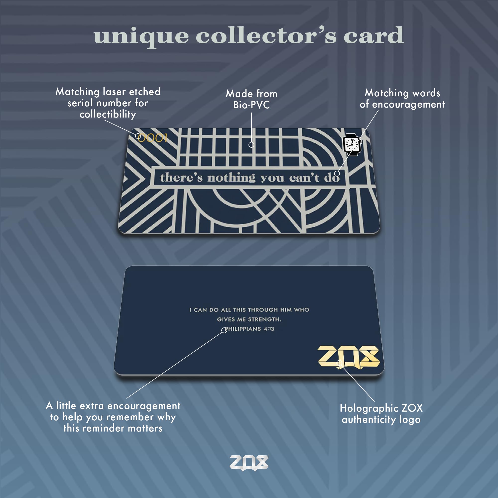 Zox Android Smart Watch Band - There'S Nothing You Can'T Do | Soft, Adjustable Elastic Band With Motivational Affirmations And B