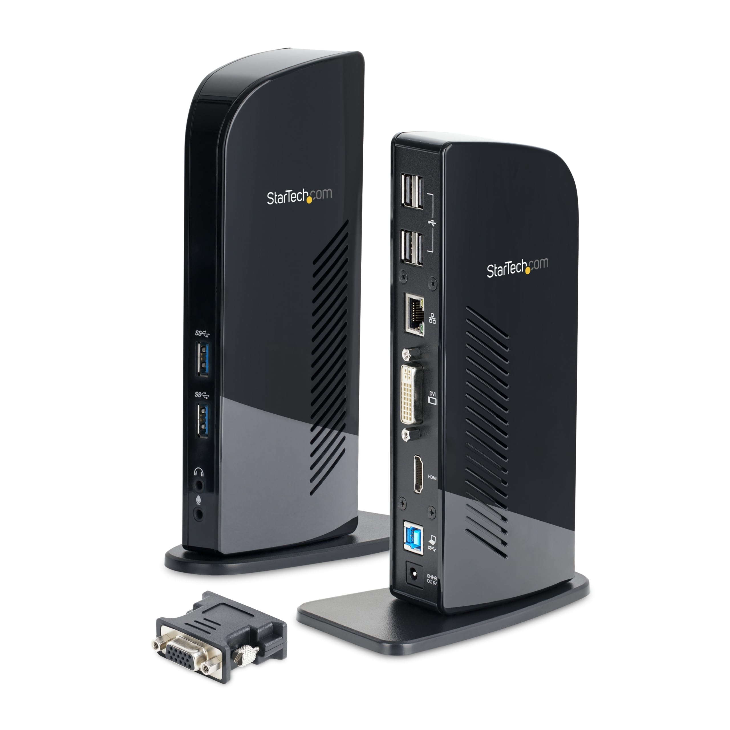 StarTech.com USB 3.0 Dual Monitor Docking Station with HDMI & DVI/VGA, 6x USB-A Ports, Ethernet, Audio & USB Type-A Hub, Univers