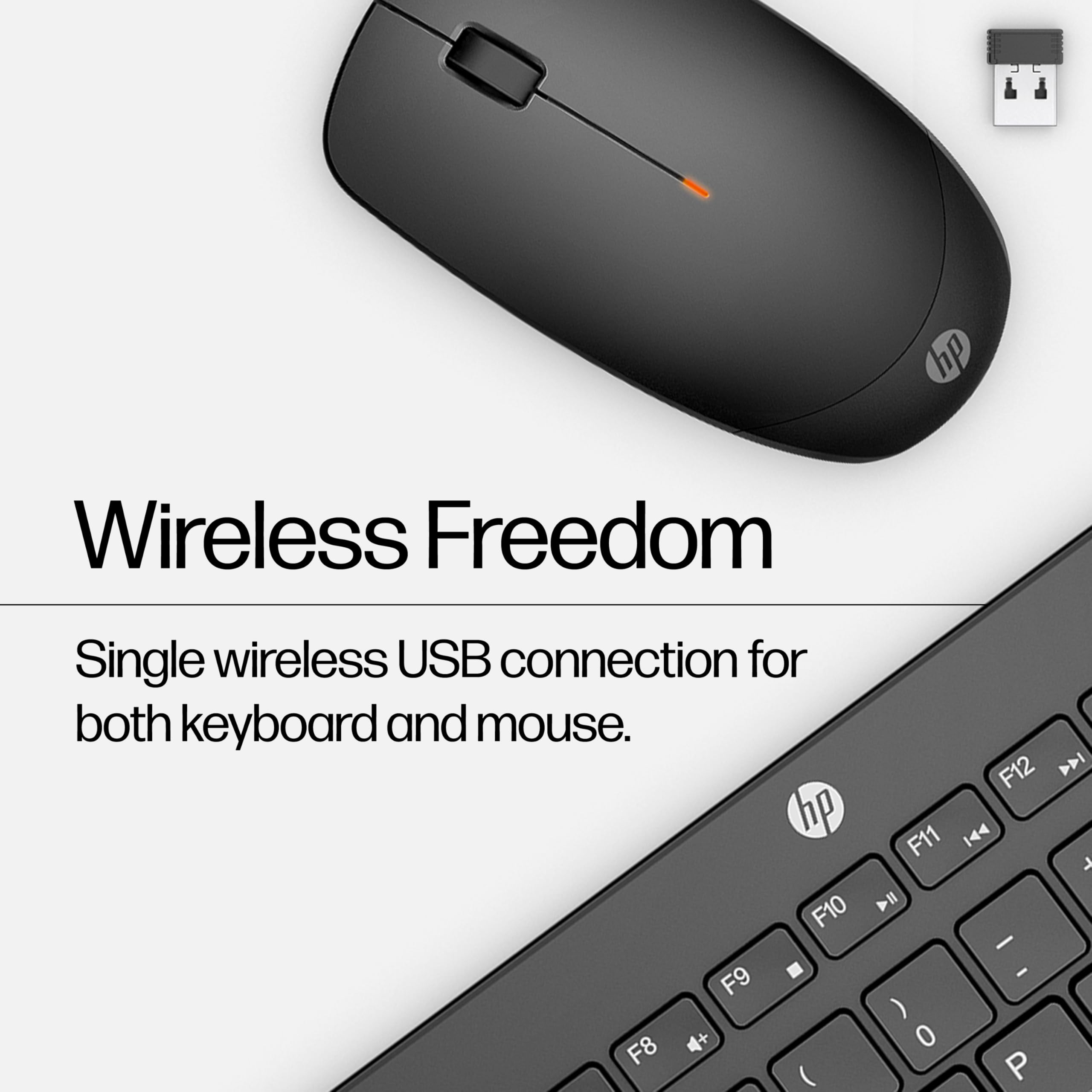Hp 230 Wireless Mouse And Keyboard Combo - 2.4Ghz Wireless Connection - Long Battery Life - Durable & Low-Noise Design - Windows