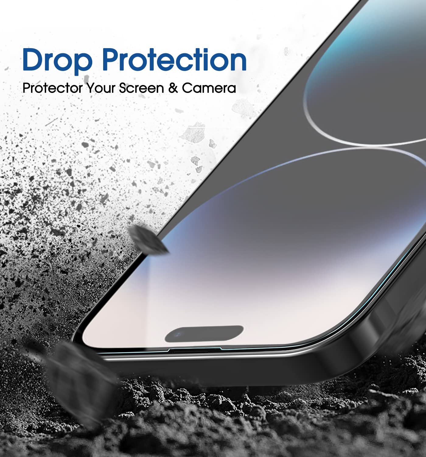 Amfilm Essential Screen Protector For Iphone 14 Pro Max 6.7'', Premium 9H+ Tempered Glass, Anti Scratch, Hd Clear And Touch Sens