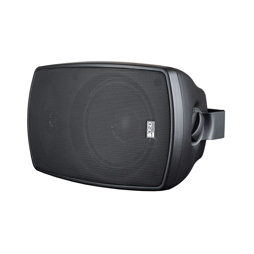 OSD 6.5' Outdoor 70V Patio Speaker Pair, 32W 16W 8W 4W Taps, Full Motion Bracket, Weather Proof IP54 Rated, Black   AP650