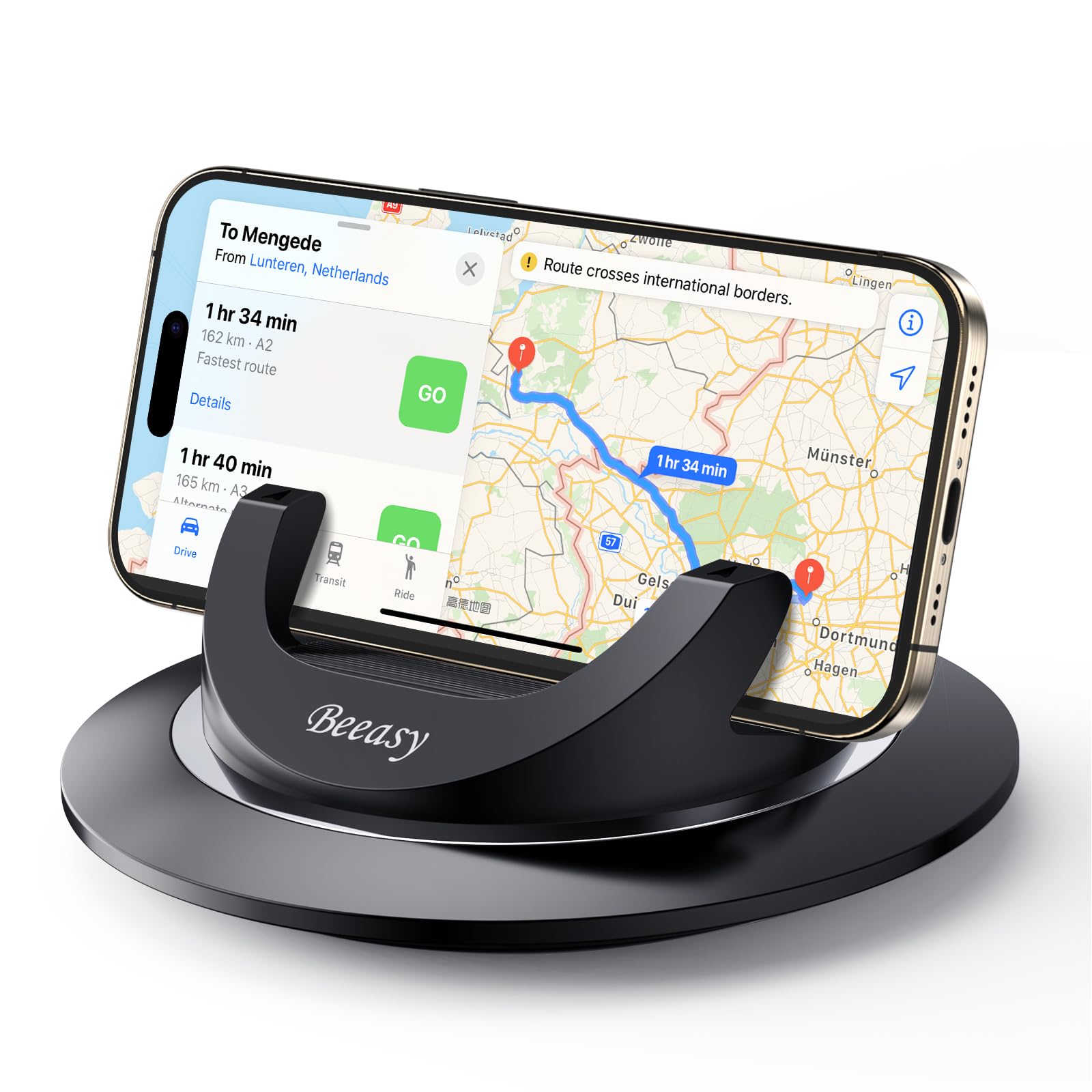 Beeasy Dashboard Cell Phone Holder For Your Car, Car Phone Holder With 360Rotatable Silicone Non-Slip, Universal Car Phone Mount