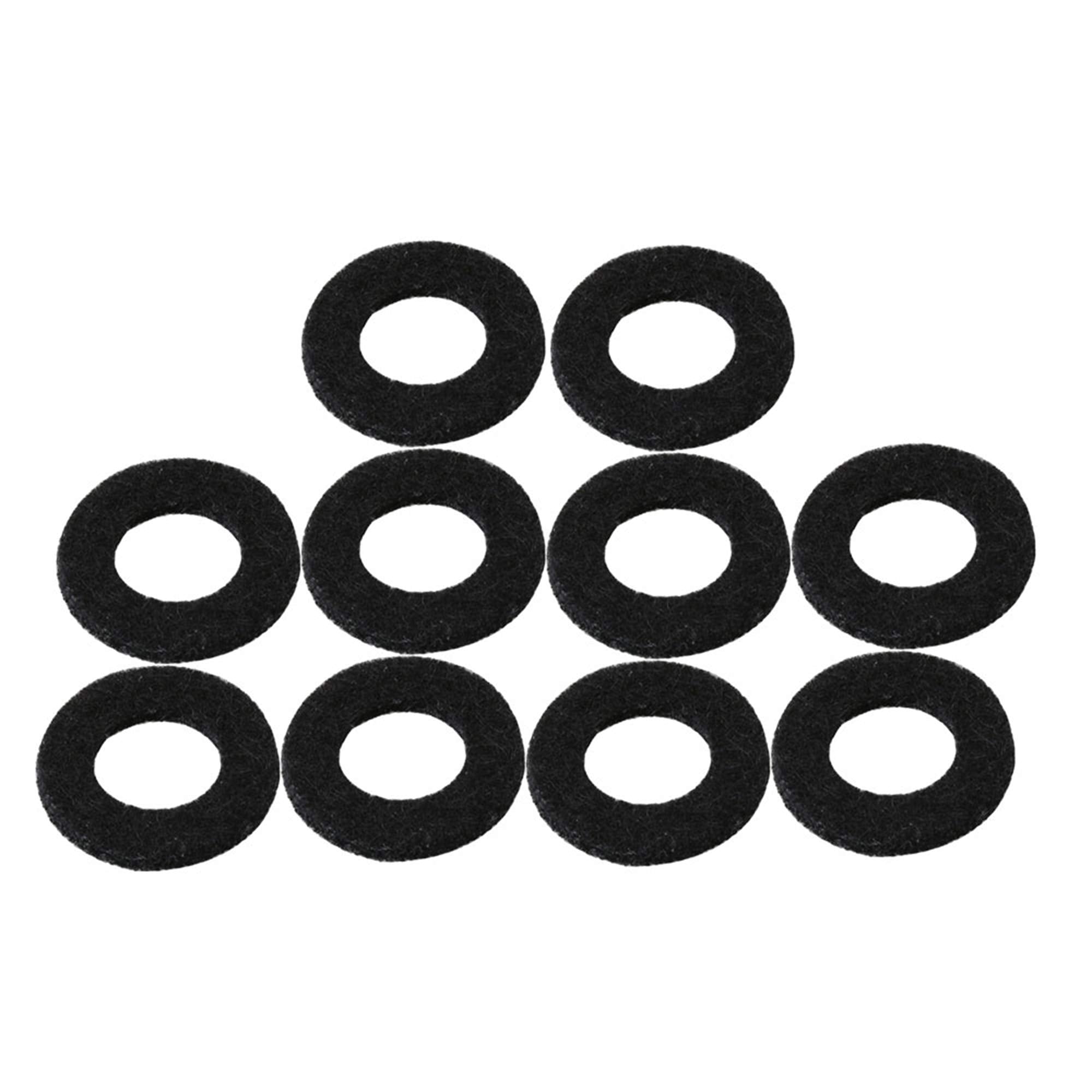 10Pcs Felt Trumpet Valve Felt Trumpet Pad Musical Parts (Black)