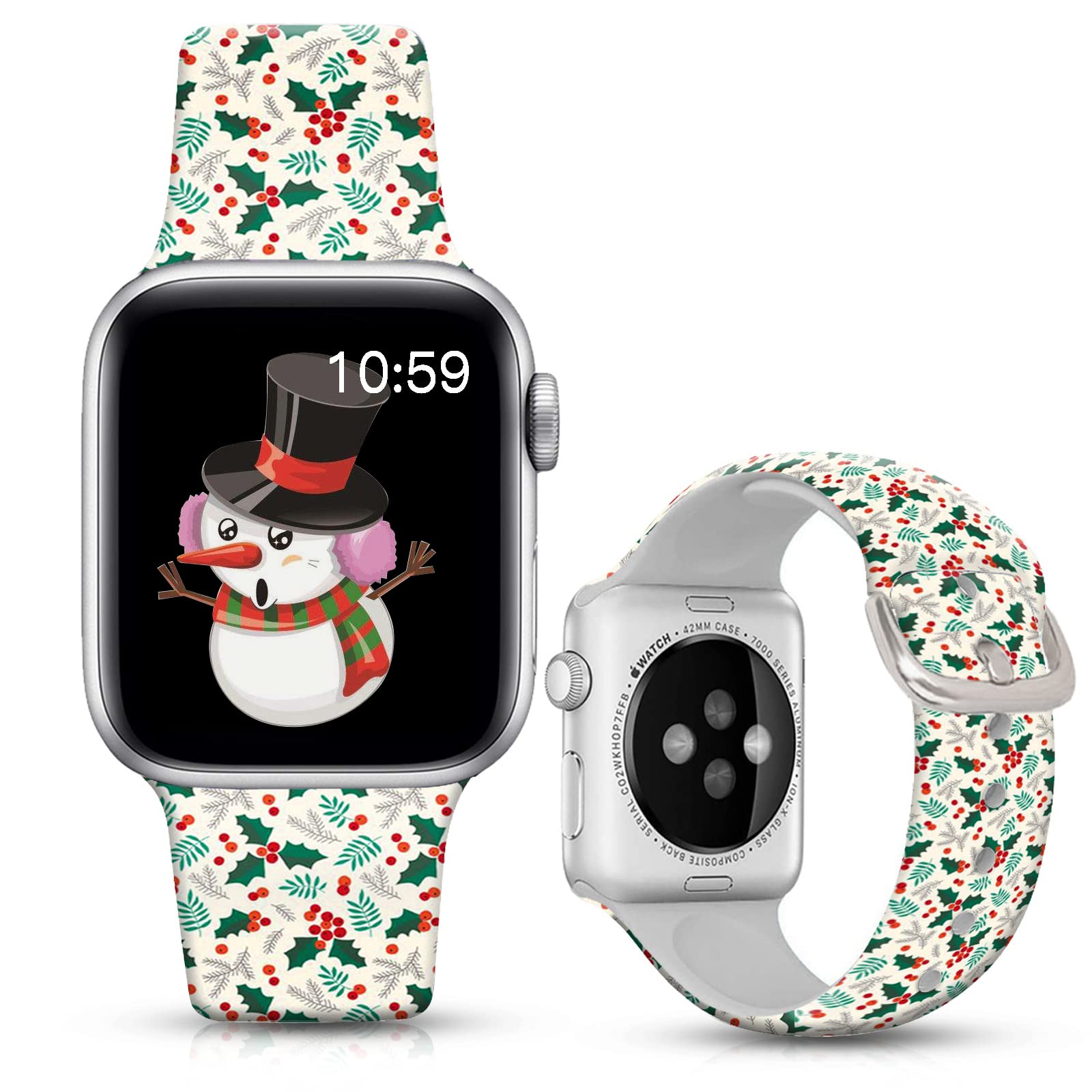 Doo Uc Holiday Decor Watch Bands Compatible For Apple Watch 42Mm 44Mm 45Mm 49Mm Iwatch Se Series 8 7 6 5 4 3 2 1, Christmas Frui