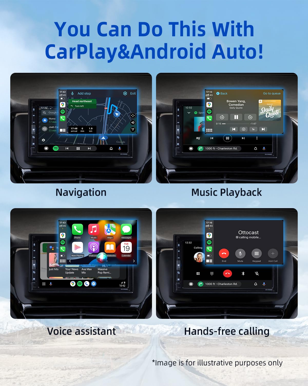 Ottoadapter Mx Wireless Carplay Android Auto Adapter With Airplay, 3 In 1 Car Dongle 2024 Upgraded Dual Channel Direct Connectio