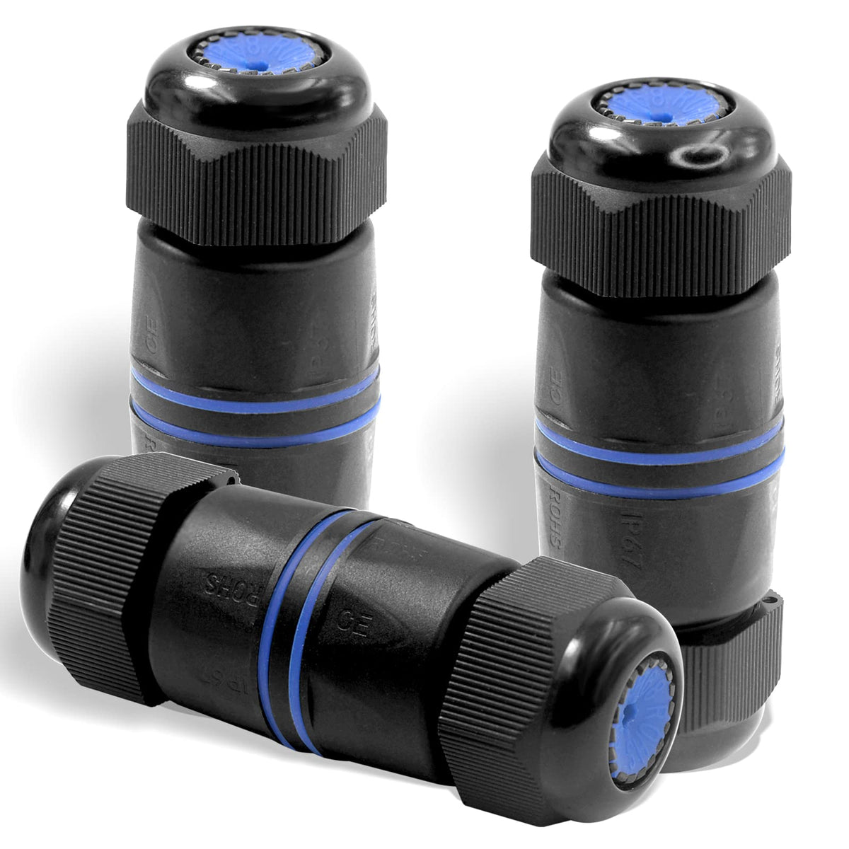 Vcelink Waterproof Rj45 Coupler Short Profile, Shielded Ip67 Waterproof Ethernet Connector Poe, Cat6/Cat5/Cat5E Coupler Outdoor 