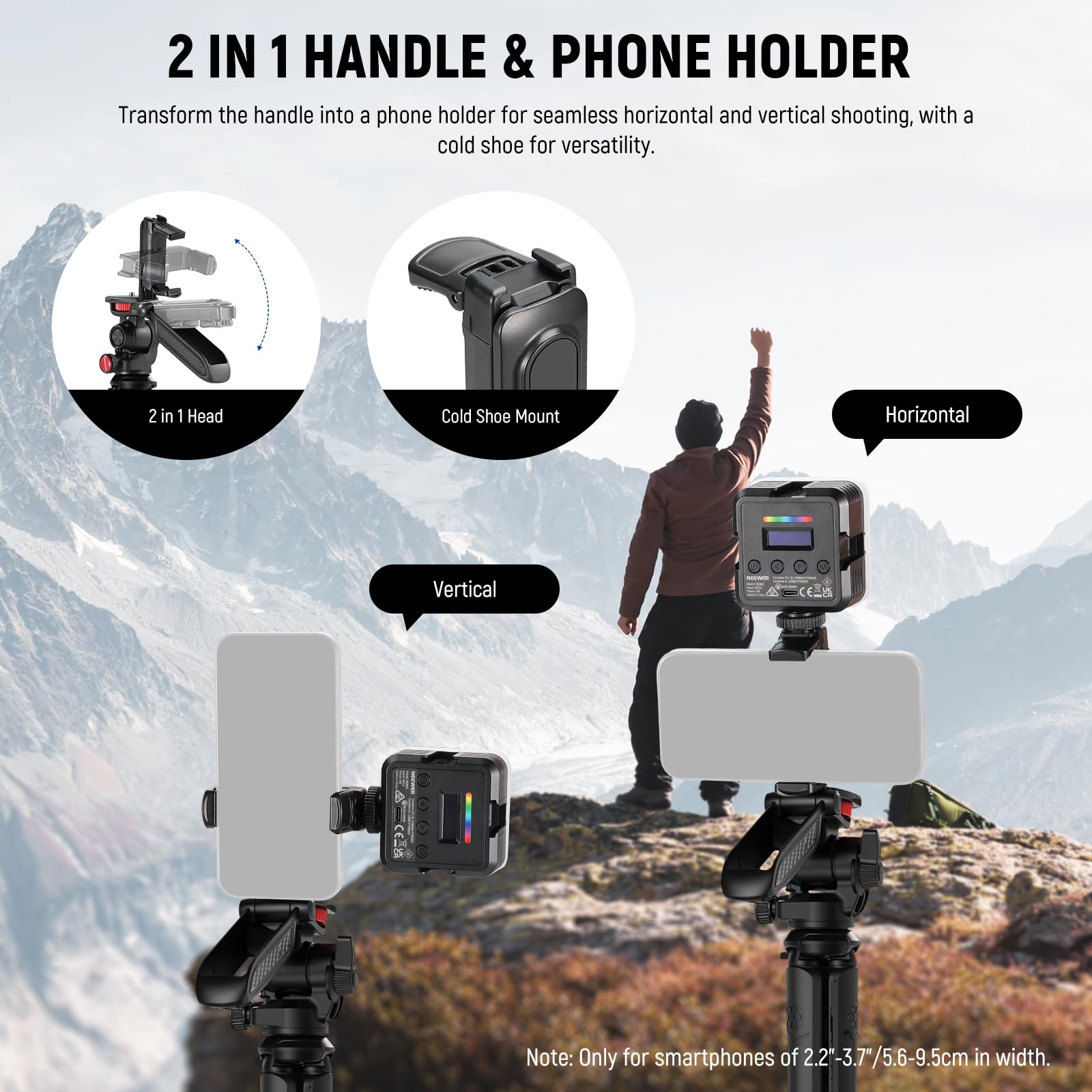Neewer Mini Flexible Tripod For Iphone & Camera With Remote/Handle/Phone Holder/Action Camera Adapter, Portable Pocket Desk Trip