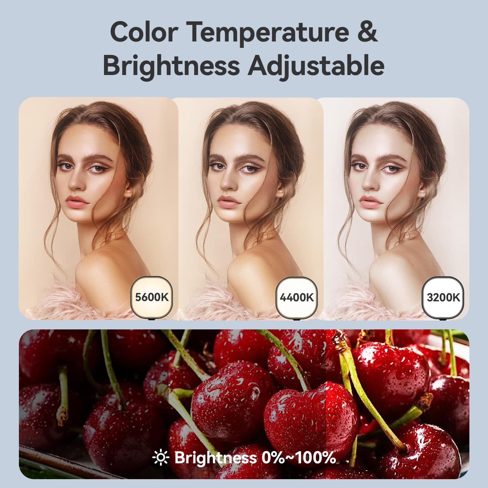 Desk Key Light For Zoom Video   Ulanzi K7 Professional Key Lighting Dimmable 3200K 5600K I 15W I Cri 95+ I Edge Emitting I Desk