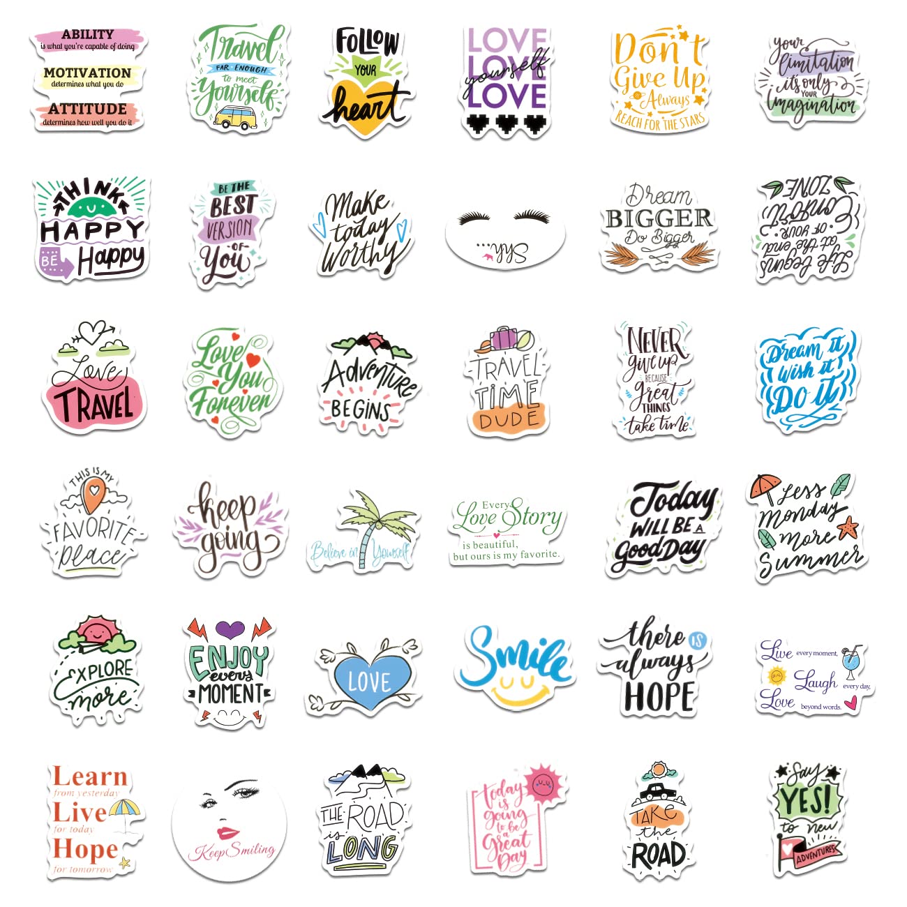 200Pcs Positive Affirmation Stickers, Inspirational Words Stickers For Students Teachers Kids Teens Adults, Motivational Quote S