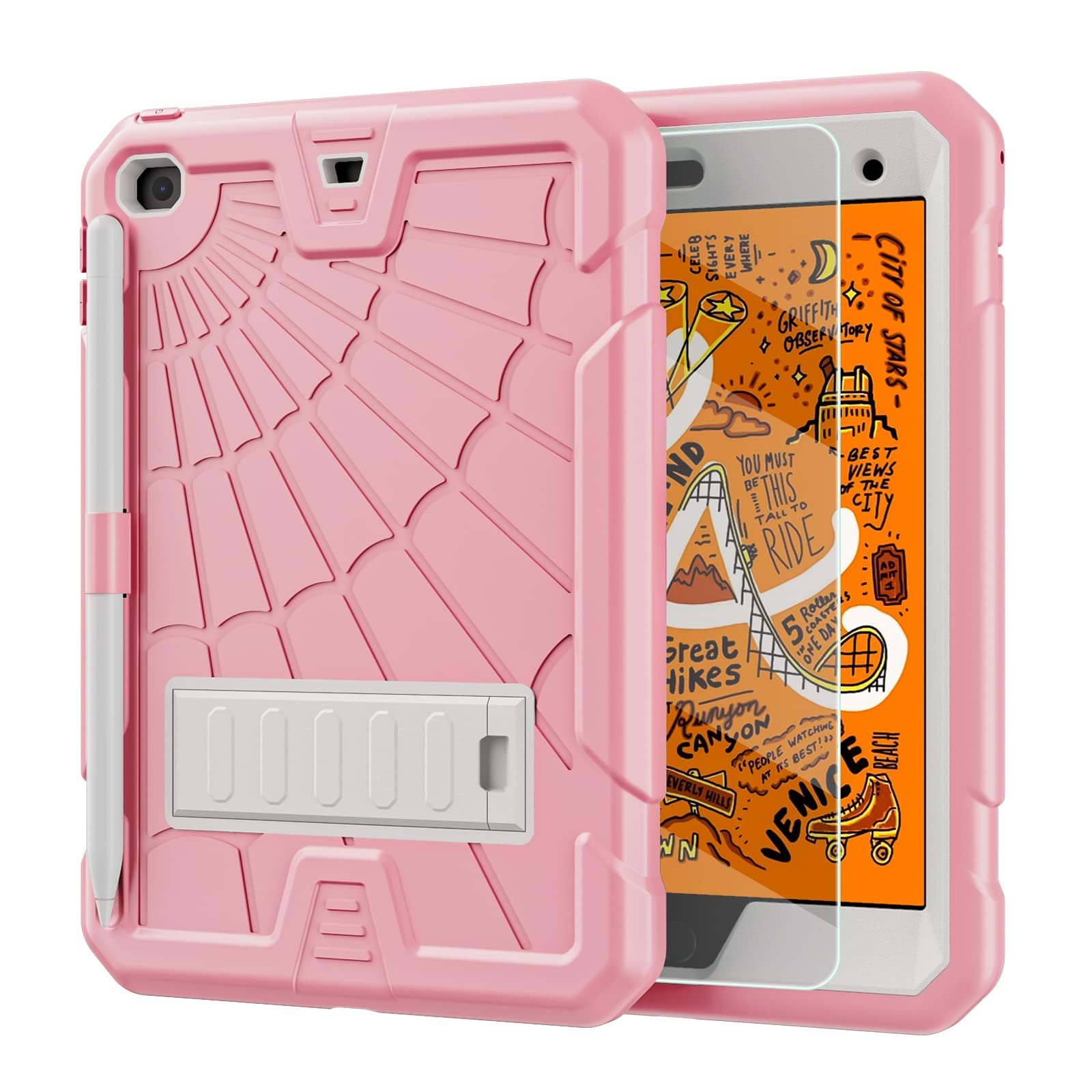 Tsqqst Ipad Mini 5/4 Case For Kids Girls Women | Ipad Mini Case 5Th Generation With Glass Screen Protector&Stylus Pencil Holder&