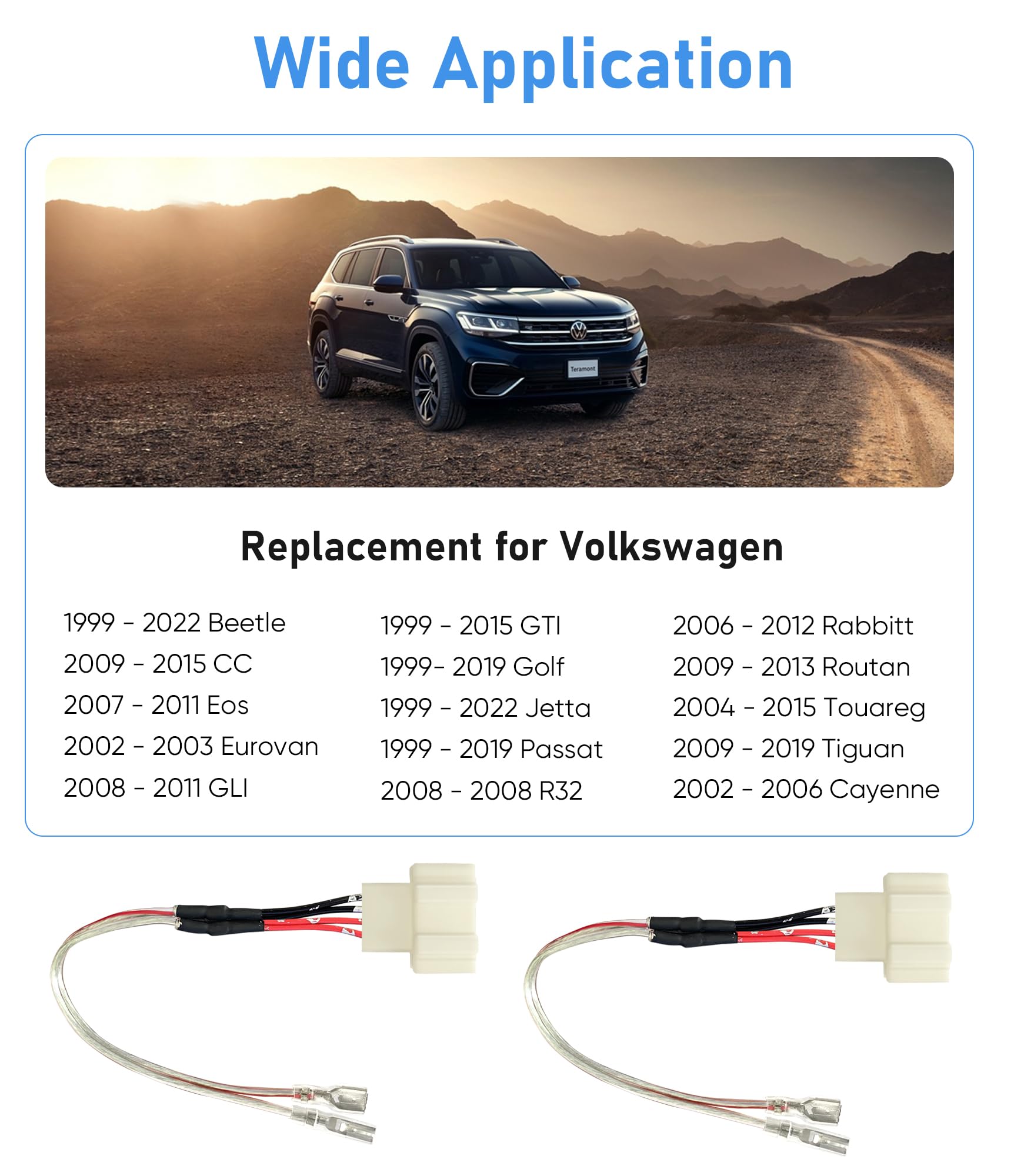 Car Front Rear Door Speaker Wiring Harness Connector Plug Replace For Volkswagen Vw 2009 2018 Ti'Guan,1999 2019 Golf,1999 2016 J