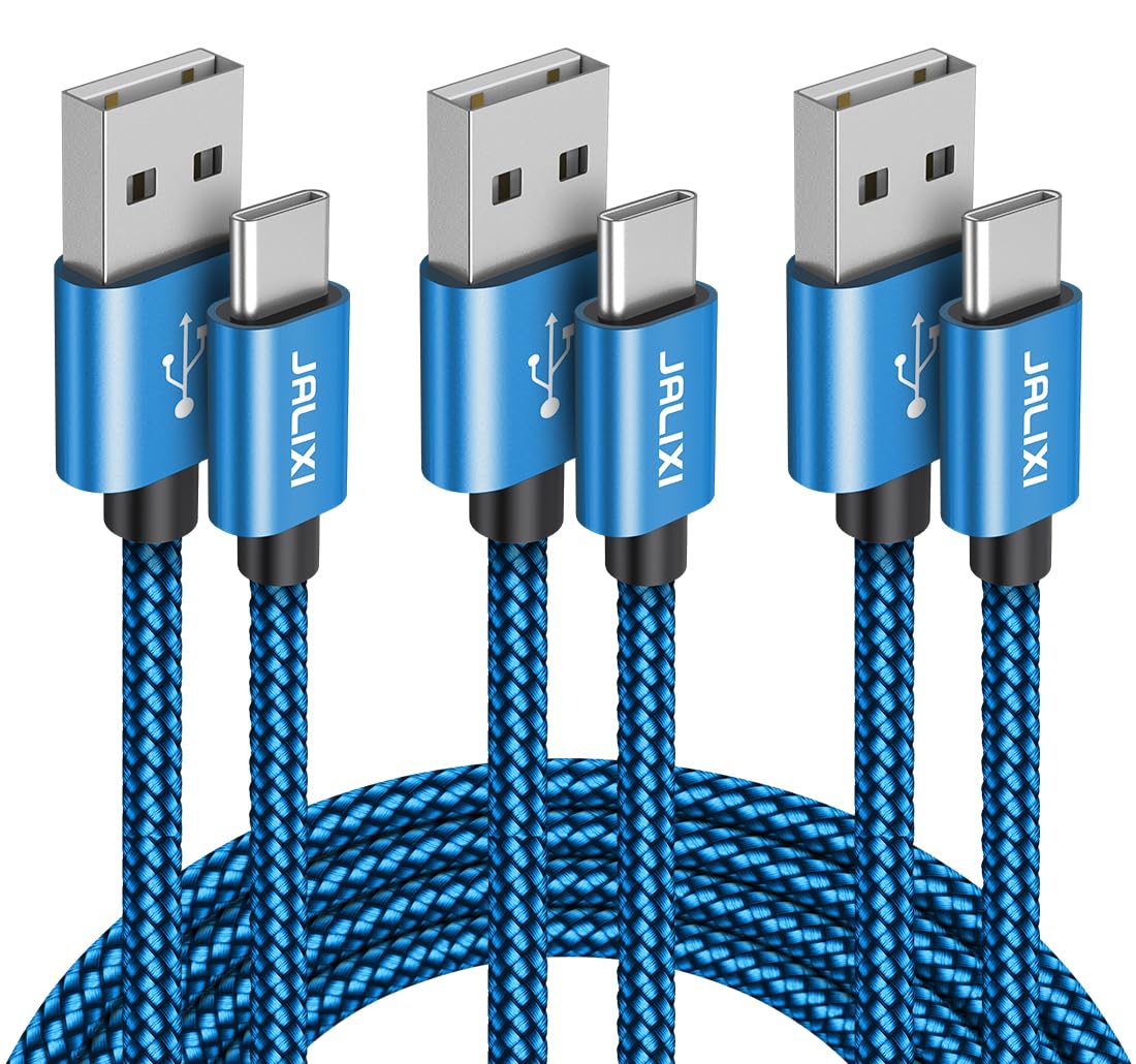 Jalixi Usb C Charging Cable For Iphone 15, 3 Pack (10Ft+3Ft+1Ft) Usb To Usbc Cable, Braided Charger Cord Type C For Iphone 15 Pro Max, Samsung Galaxy S23 S22 S21 Ultra S10, A55 A35 A25 A15, Pixel