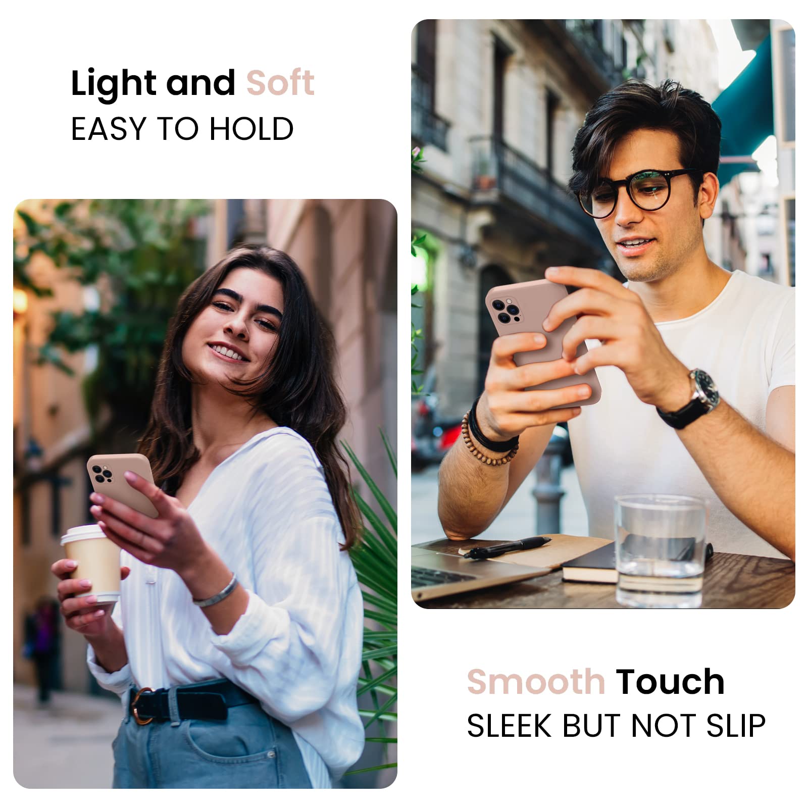 Firenova Designed For Iphone 14 Pro Max Case, Silicone Upgraded [Camera Protection] Case With [2 Screen Protectors], Soft Anti S