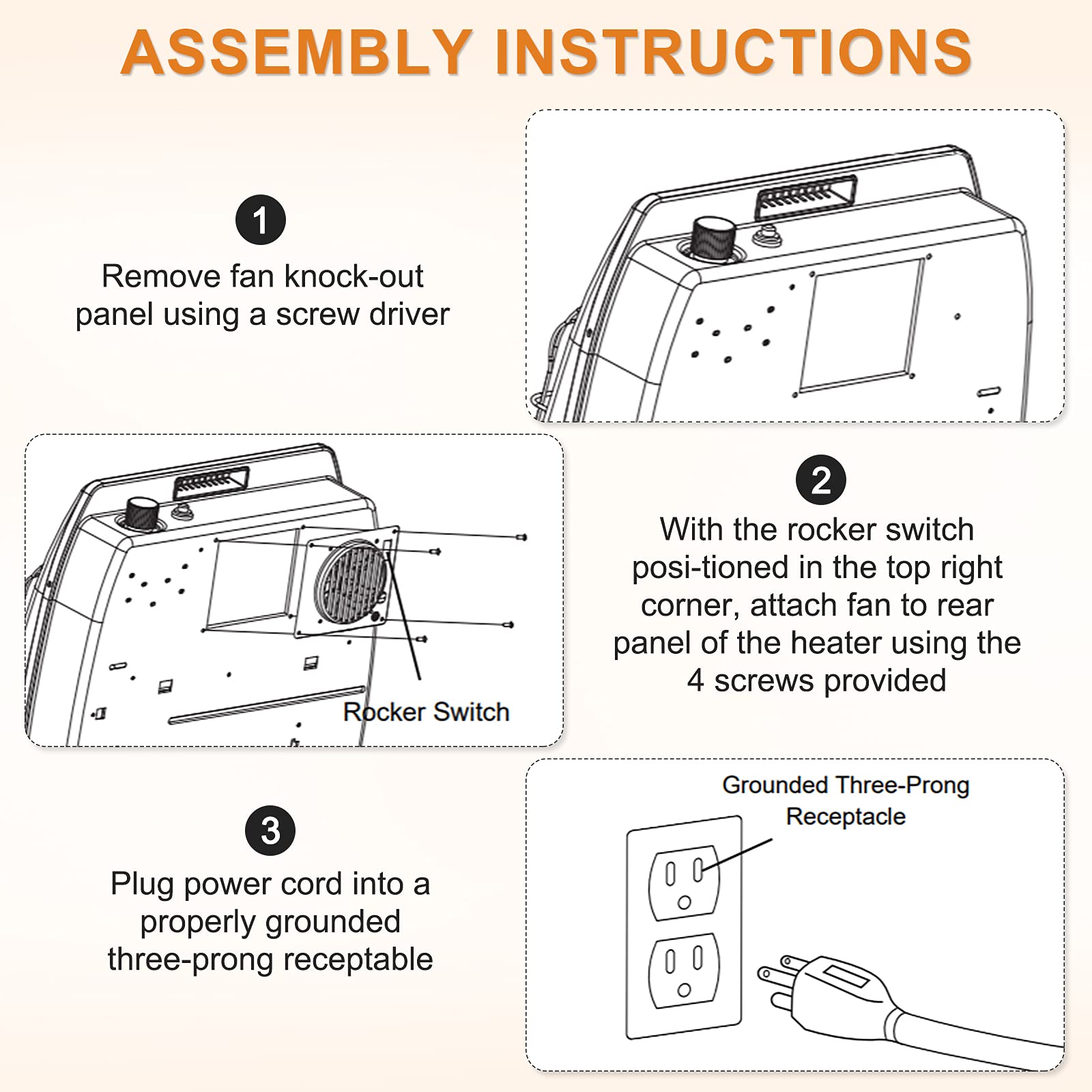 Adviace Wall Heater Blower Fan For Dyna Glo, Mr. Heater And Kozy World Vent Free Heaters, Replacement Whf100 Dyna Glo Heater Fan