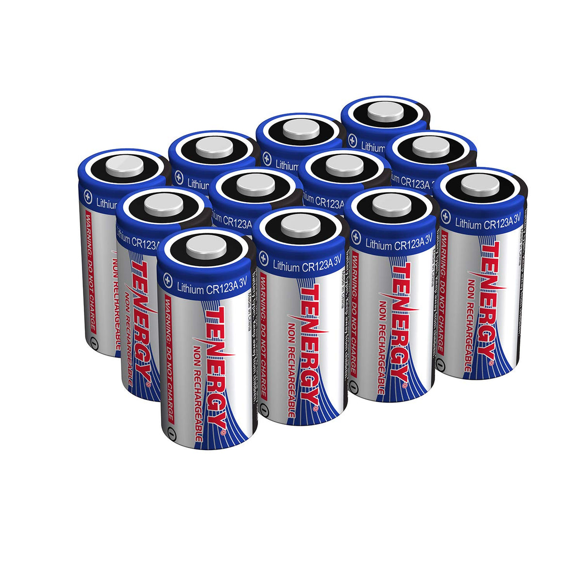Tenergy 3V Cr123A Lithium Battery, High Performance 1500Mah Cr123A Cell Batteries Ptc Protected For Cameras, Flashlight Replacem