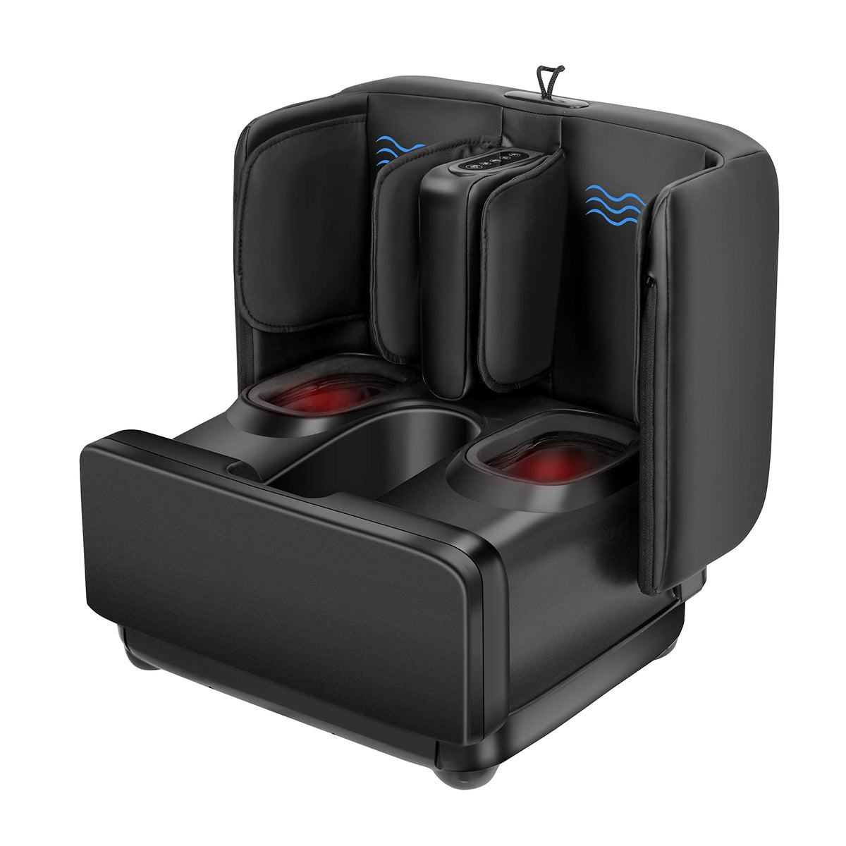 Comfier 2 In 1 Foot Massager Machine & Ottoman Rest,Shiatsu Foot And Calf Massager With Heat,Kneading,Vibration,Compression Mass