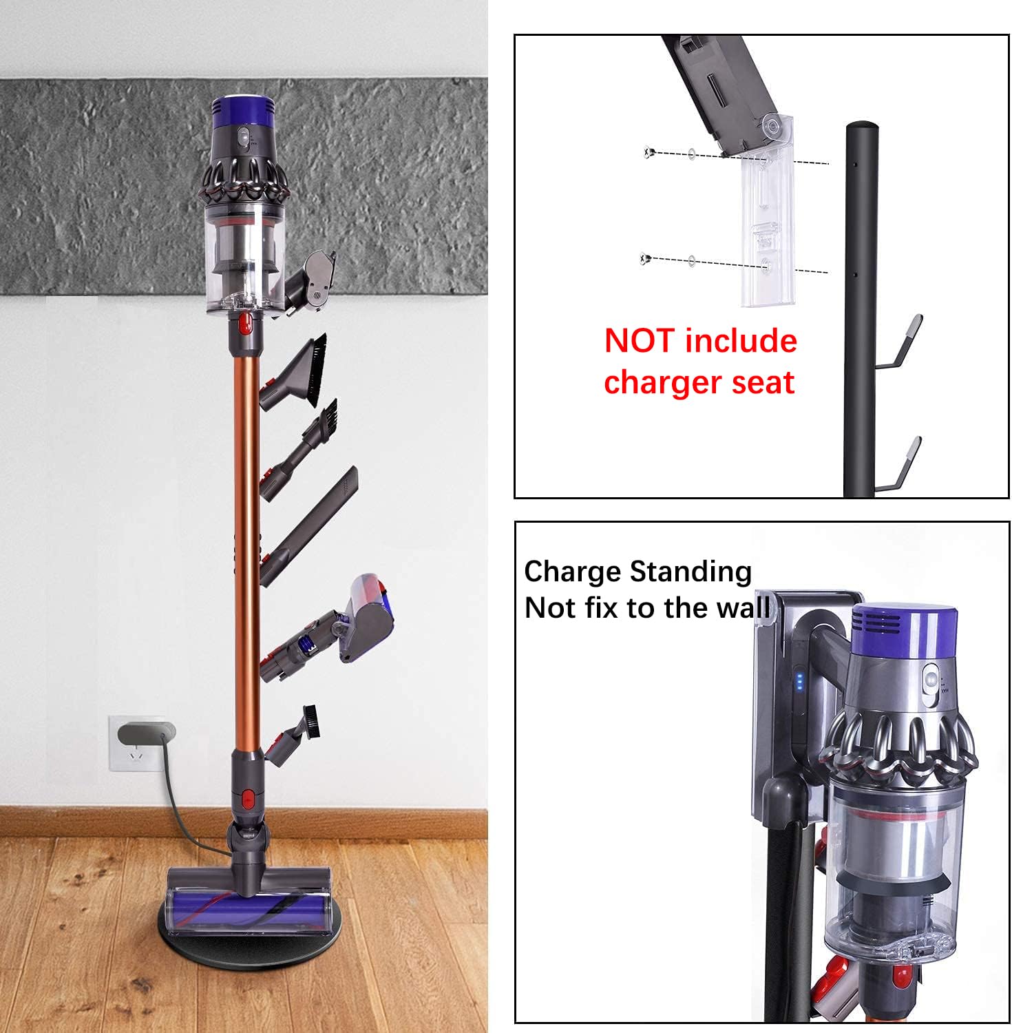 Xigoo Storage Stand Holder Compatible With V15 Detect V11 V10 V8 V7 V6 Cordless Vacuum Cleaners And Accessary, Floor Docking Sta