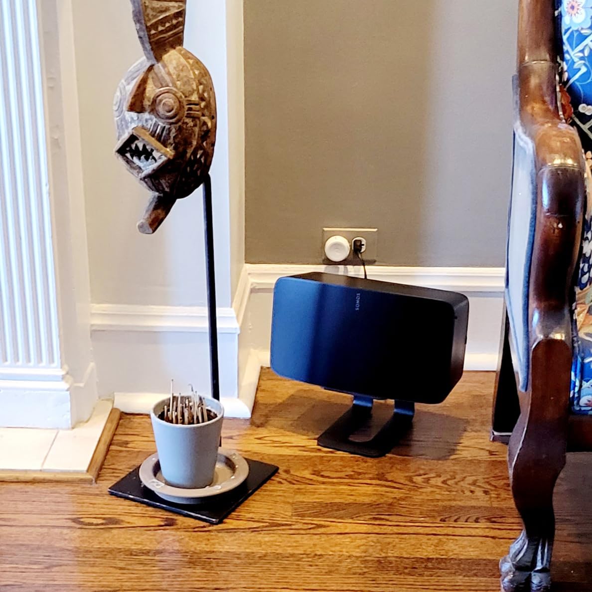 Soundrise Pro 5 Studio Monitor Stand Perfect For Sonos Play 5   One Stand, Black, Desktop/Table, Heavy Duty, For Bookshelf Speak