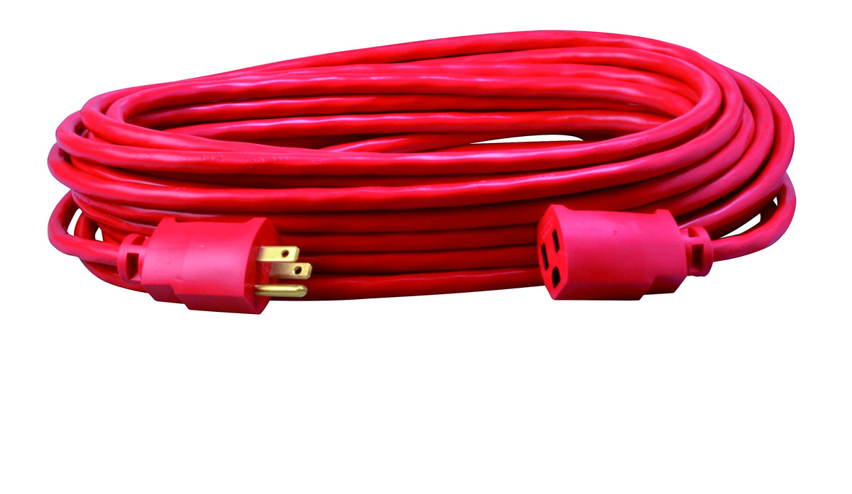 Southwire 2408Sw8804 14/3 Sjtw Ft Vinyl Outdoor All Purpose Extension Cord Waterproof, 50', Red