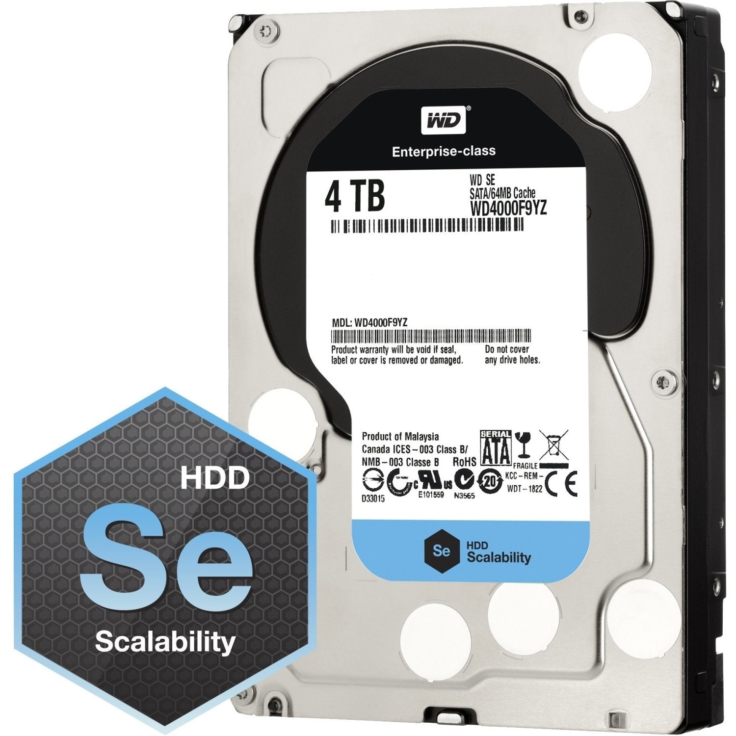 Western Digital Se Wd4000F9Yz 4Tb 7200Rpm Sata3/Sata 60 Gb/S 64Mb 3.5'' Enterprise Hard Drive