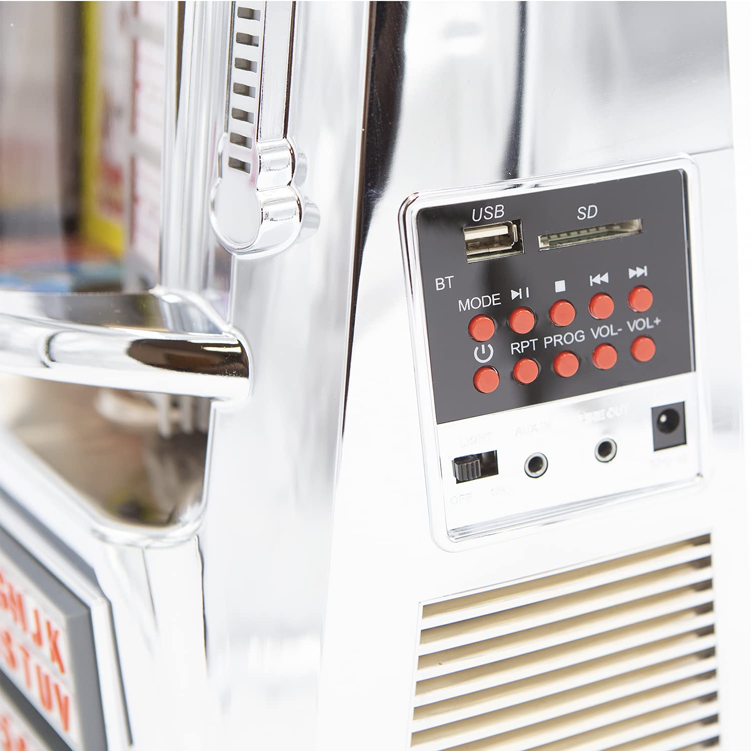 Arkrocket 200 Wall-O-Matic Table Jukebox Wallbox Wireless Bluetooth Speaker Fm Radio Sd Usb Retro American Diner Style Tabletop