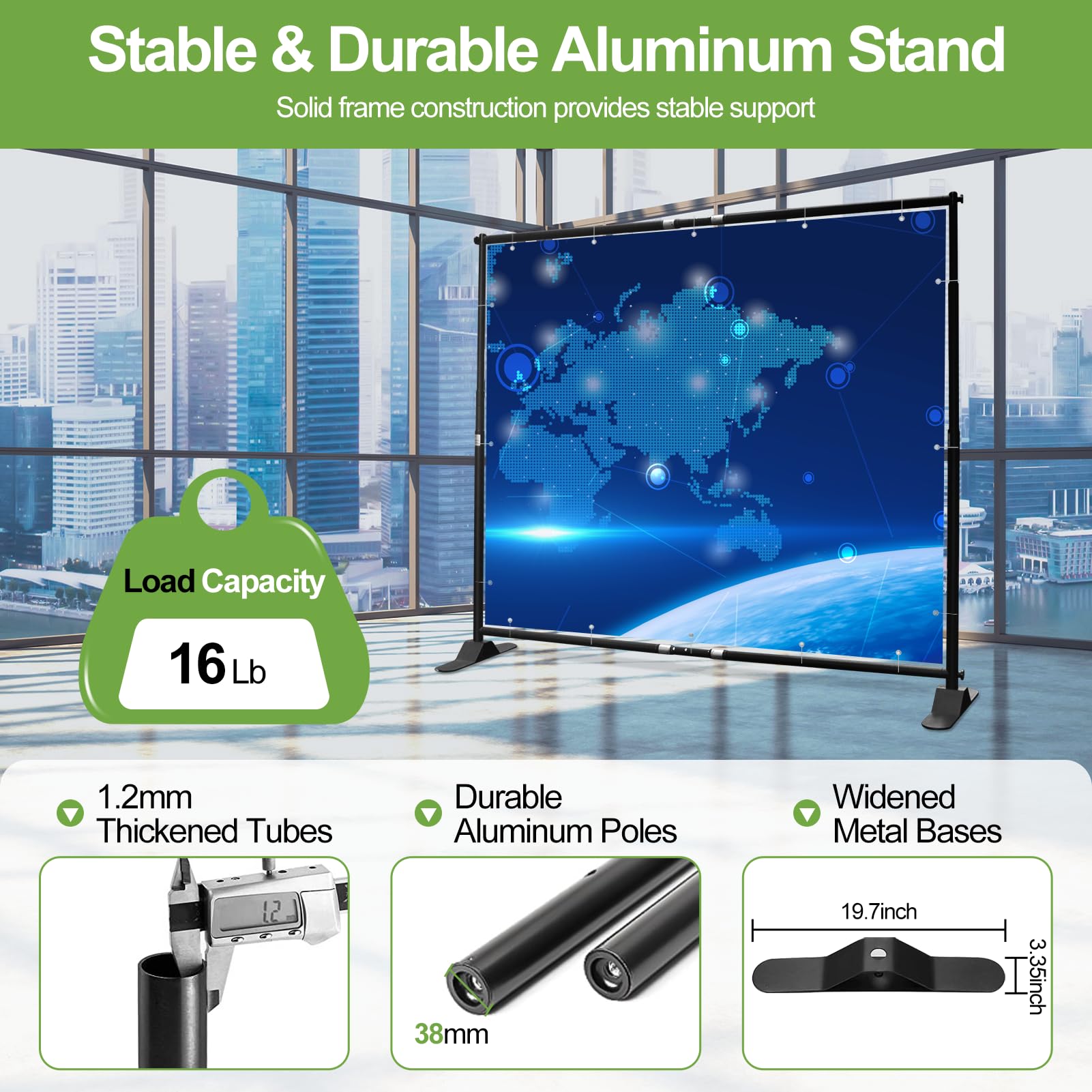 Fudesy 10X10 Ft Backdrop Banner Stand, Heavy Duty Adjustable Background Stand Kit With Carrying Bag, Step And Repeat Photography