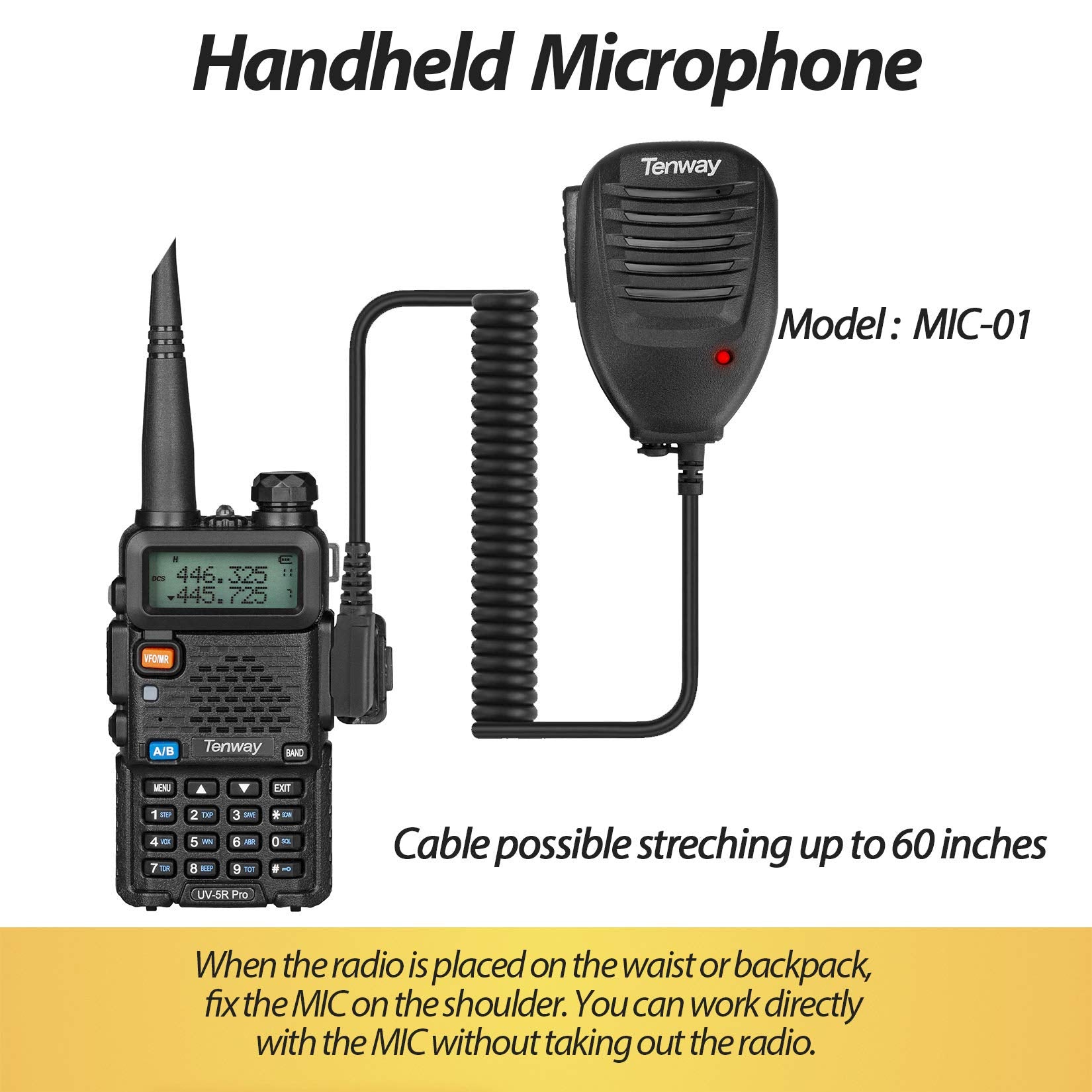 Ham Radio Uv 5R Pro 8Watt Dual Band Two Way Radio With Ham Radio And Handheld Speaker Mic And Antenna 6Pack And One Usb Programm