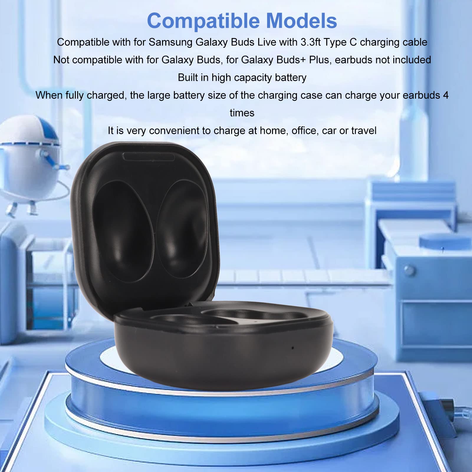 Charging Case For Sm R180, Usb Replacement Earbuds Charging Case With Charging Cable, Charging Indicator For