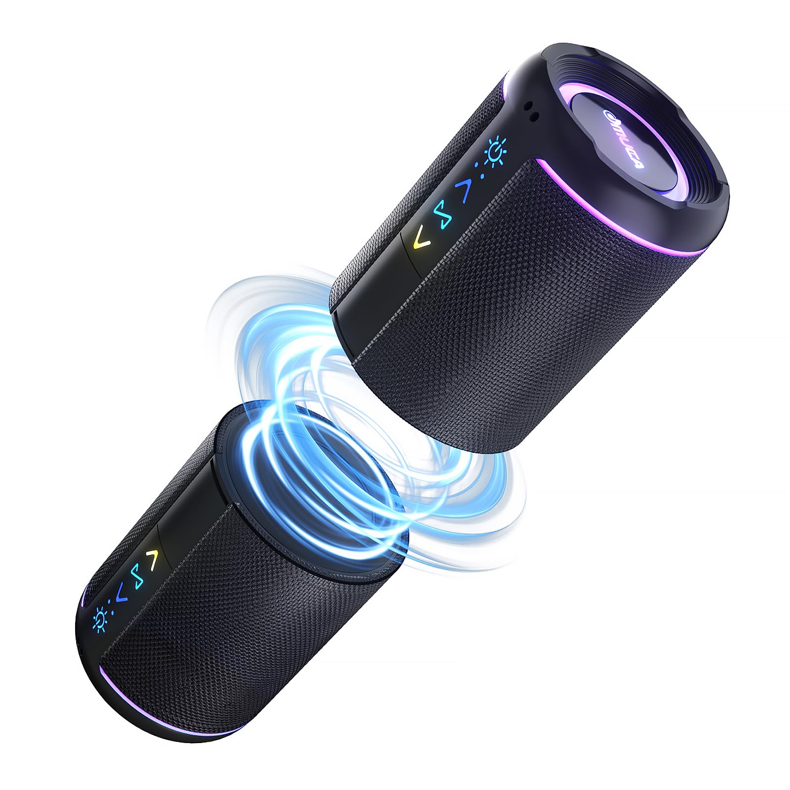 Magnetic 2in1 Portable Bluetooth Speaker, 24W Split Stereo Sound with TWS, Bluetooth 5.4, IPX6 Waterproof, 20Hour Playtime,7 
