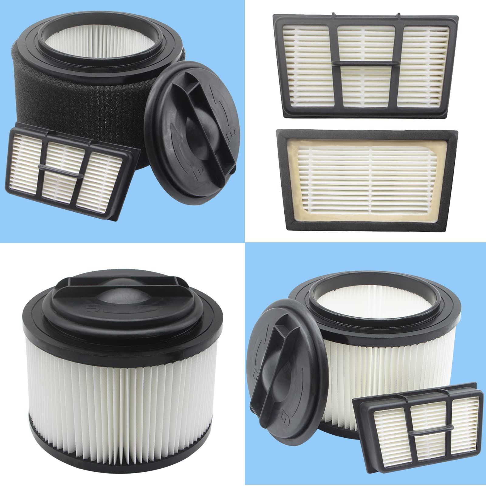 2 Pack Vf408 Hepa Filter Replacement For Vacmaster Vf408 4 Gallon Wet/Dry Vacuum Cleaner, Compare To Part# Vf408 & Vfhf