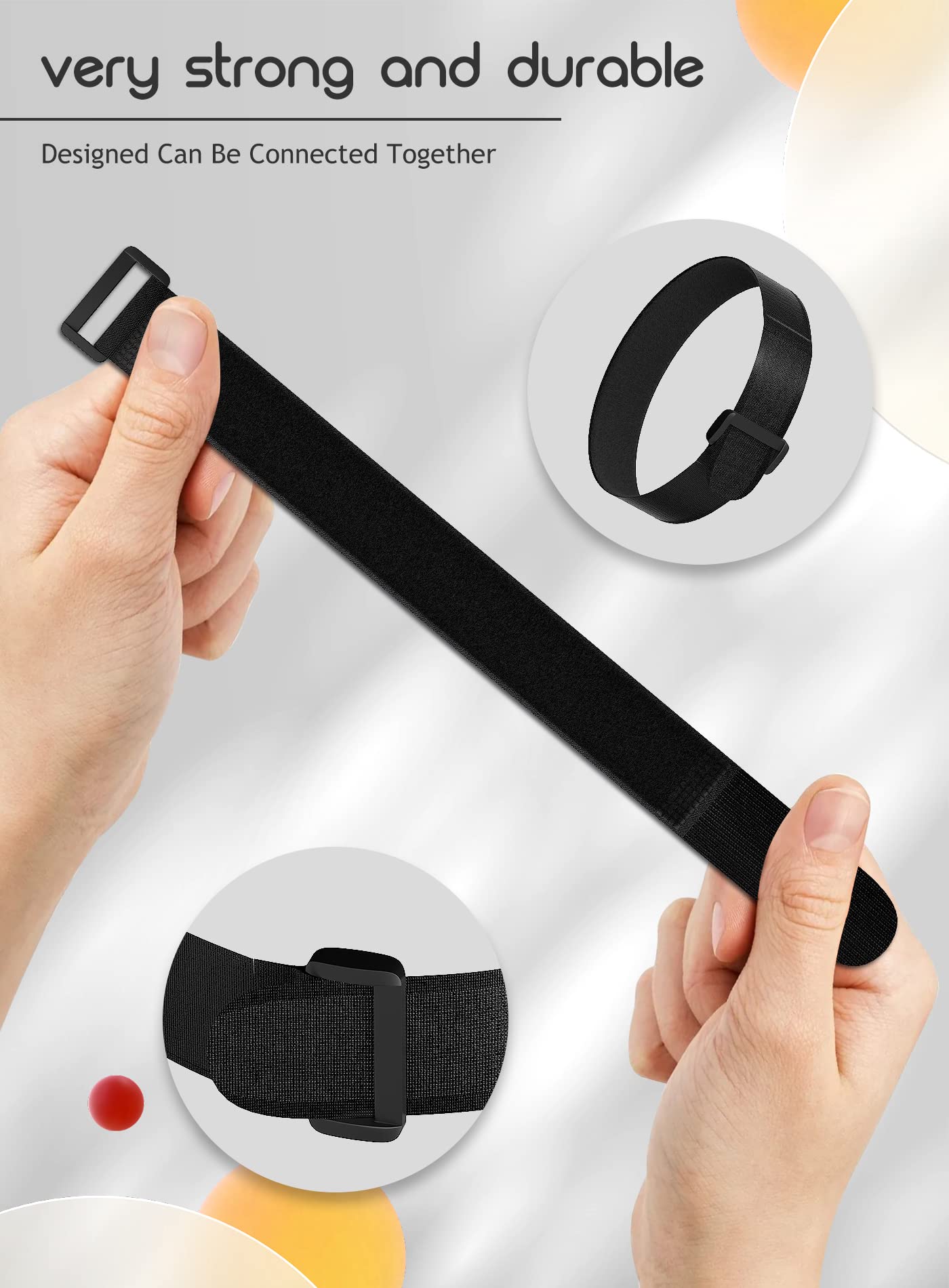 24 Pack Reusable Fastening Cable Straps Cable Ties Set Adjustable Multipurpose Hook And Loop Cord Ties Securing Straps Cable Man