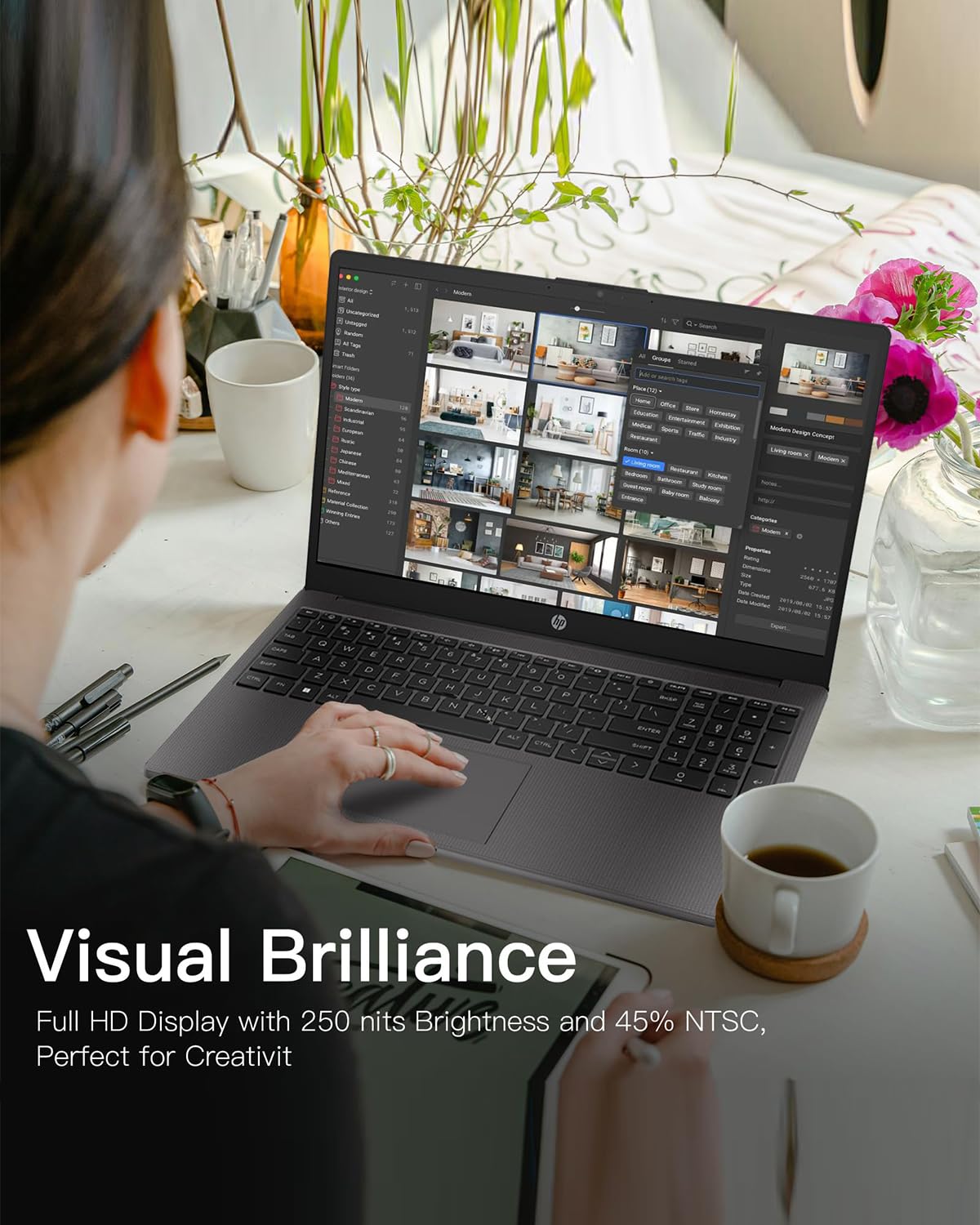 Hp 250R-Series Premium Business Laptop - W/Office Lifetime & Free Cd/Dvd Drive  15.6'' Full Hd  Rj45  I3 1315U (Up To 4.5Ghz)  W