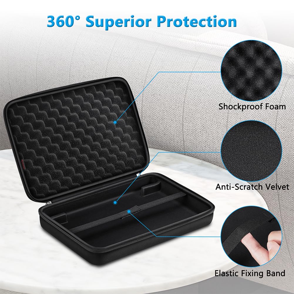 Finpac Semi-Hard Carrying Case For Akai Professional Mpk Mini Mkii & Mk3 & Mpk Play | Alesis V Mini 25 Key Usb Midi Keyboard Con