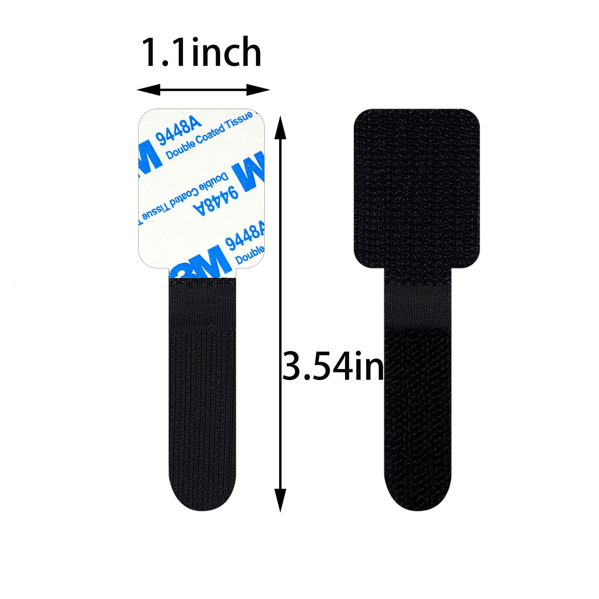 40Pcs Self Adhesive Cable Ties Wire Organizer Cord Adjustable Hook And Loop Cable Clips Bundlers Cable Organizers For Kitchen Ap