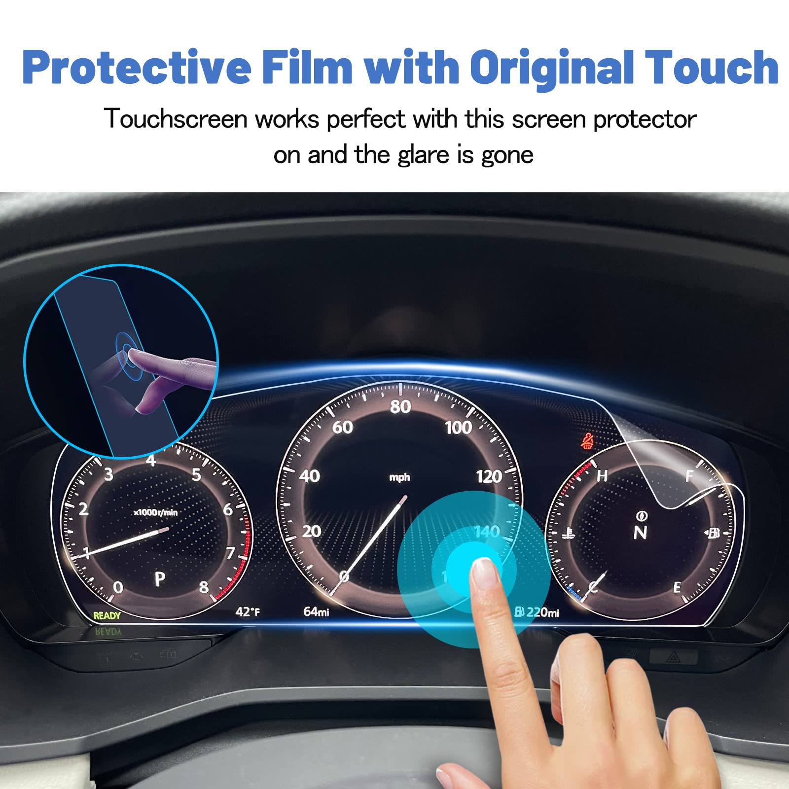 Shaohao For 2024 Mazda Cx 90 Screen Protector 12.3 In 2024 Cx 90 Screen Protector 12.3' Hd Clear Lcd Meter Display Screen Mazda Cx 90 2024 Accessories