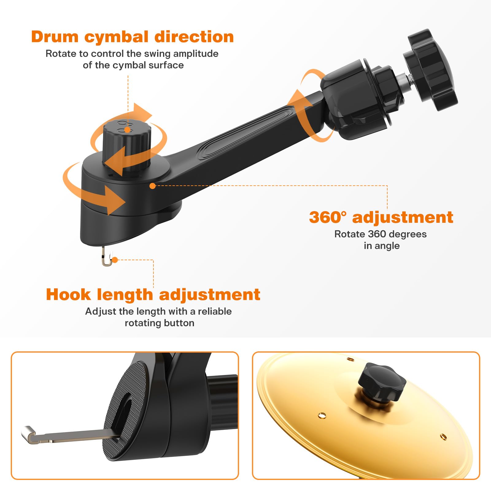 2 Pack Car Cymbal Air Vent, Mini Drum Crash Cymbal Set With Mini Drum Stick, Funny Musical Instruments Gadget For Drummer Music