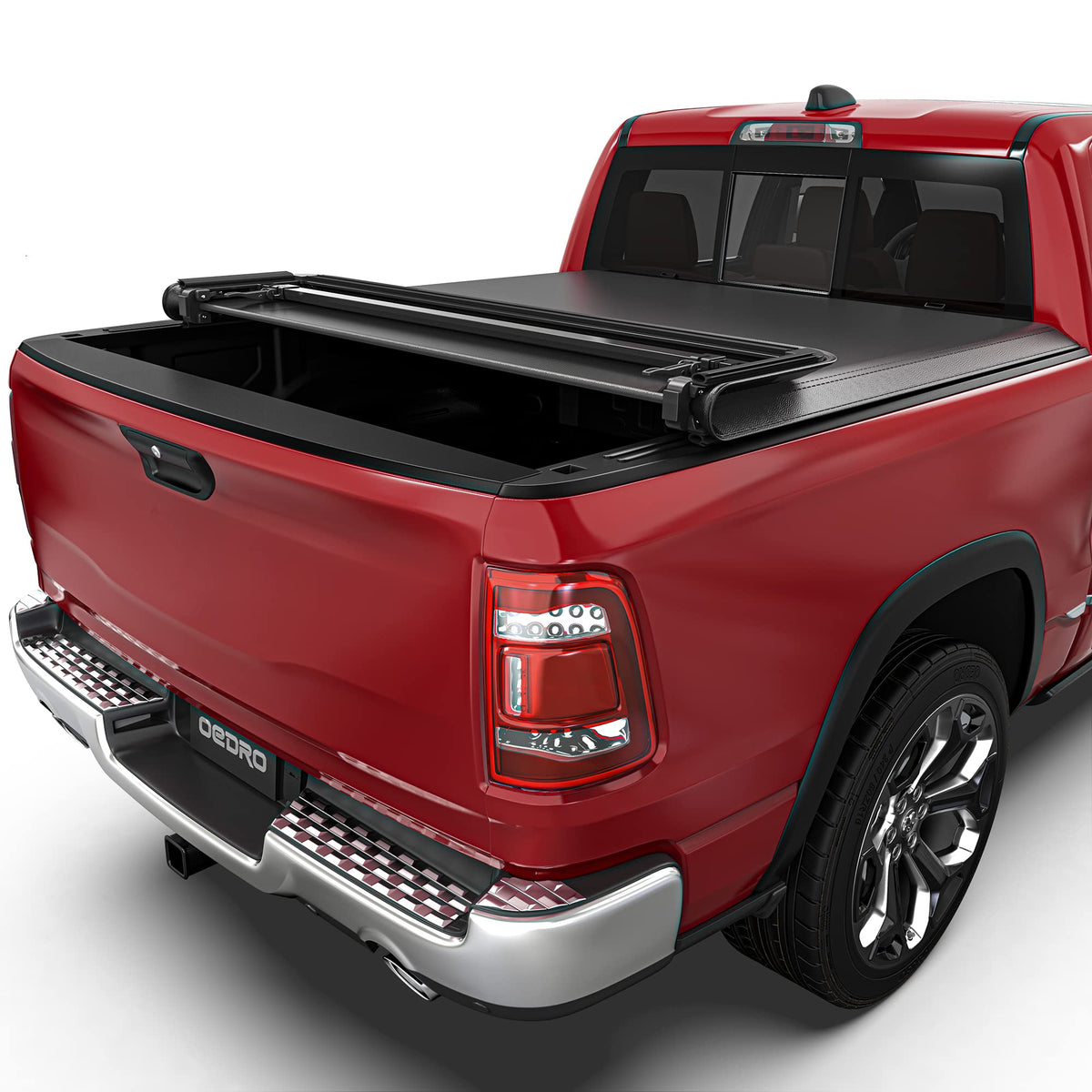 Oedro Soft Quad Fold Truck Bed Tonneau Cover Compatible With 2009 2023 Dodge Ram 1500 (Inclu Classic  New), Fleetside 56 Ft Bed